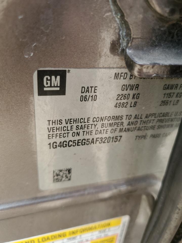 2010 Buick Lacrosse Cxl Gold vin: 1G4GC5EG5AF320157