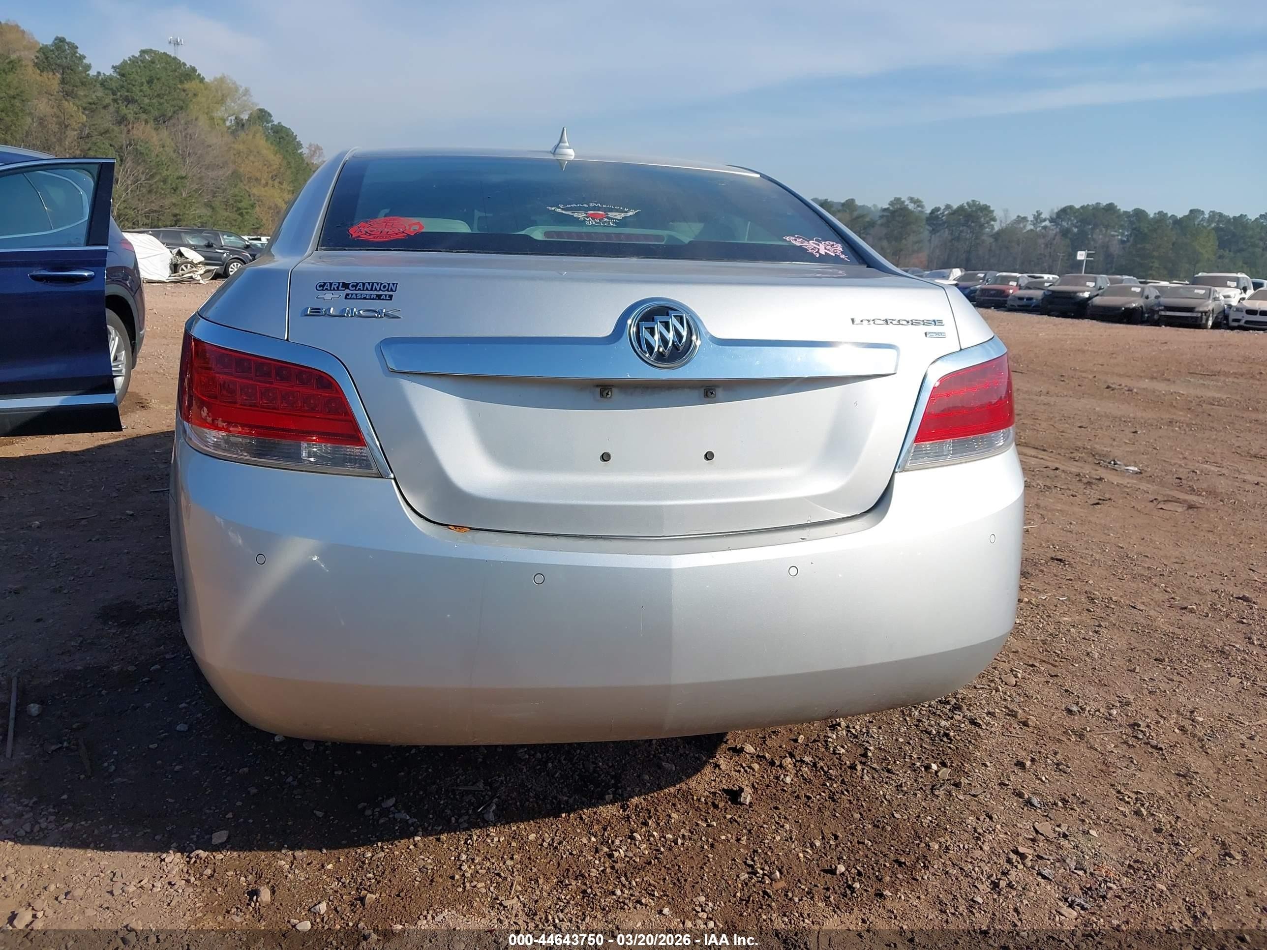 2010 Buick Lacrosse Cxl Silver vin: 1G4GC5EG6AF137754