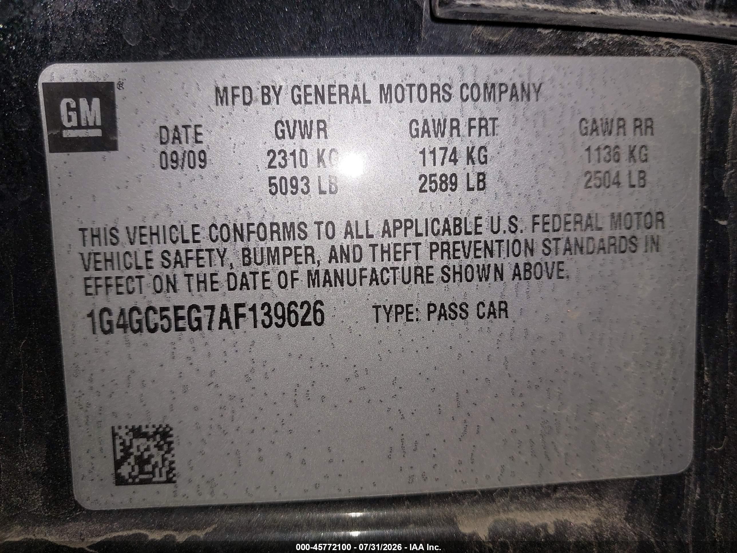 2010 Buick Lacrosse Cxl Gray vin: 1G4GC5EG7AF139626
