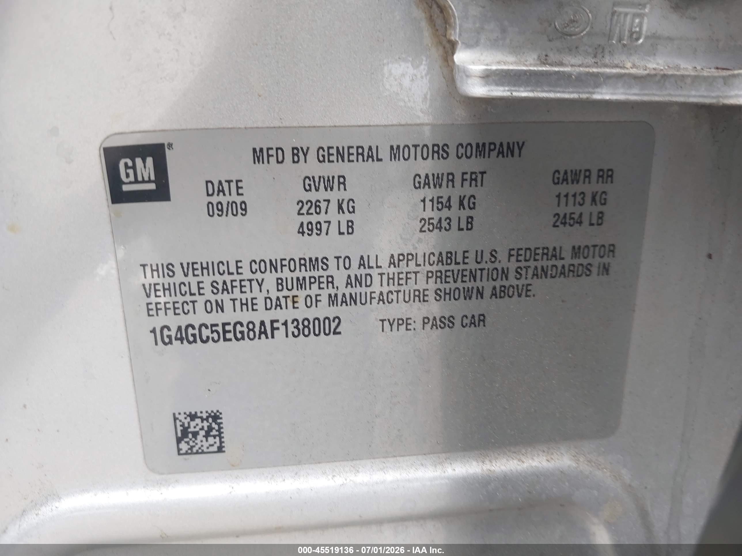 2010 Buick Lacrosse Cxl Silver vin: 1G4GC5EG8AF138002