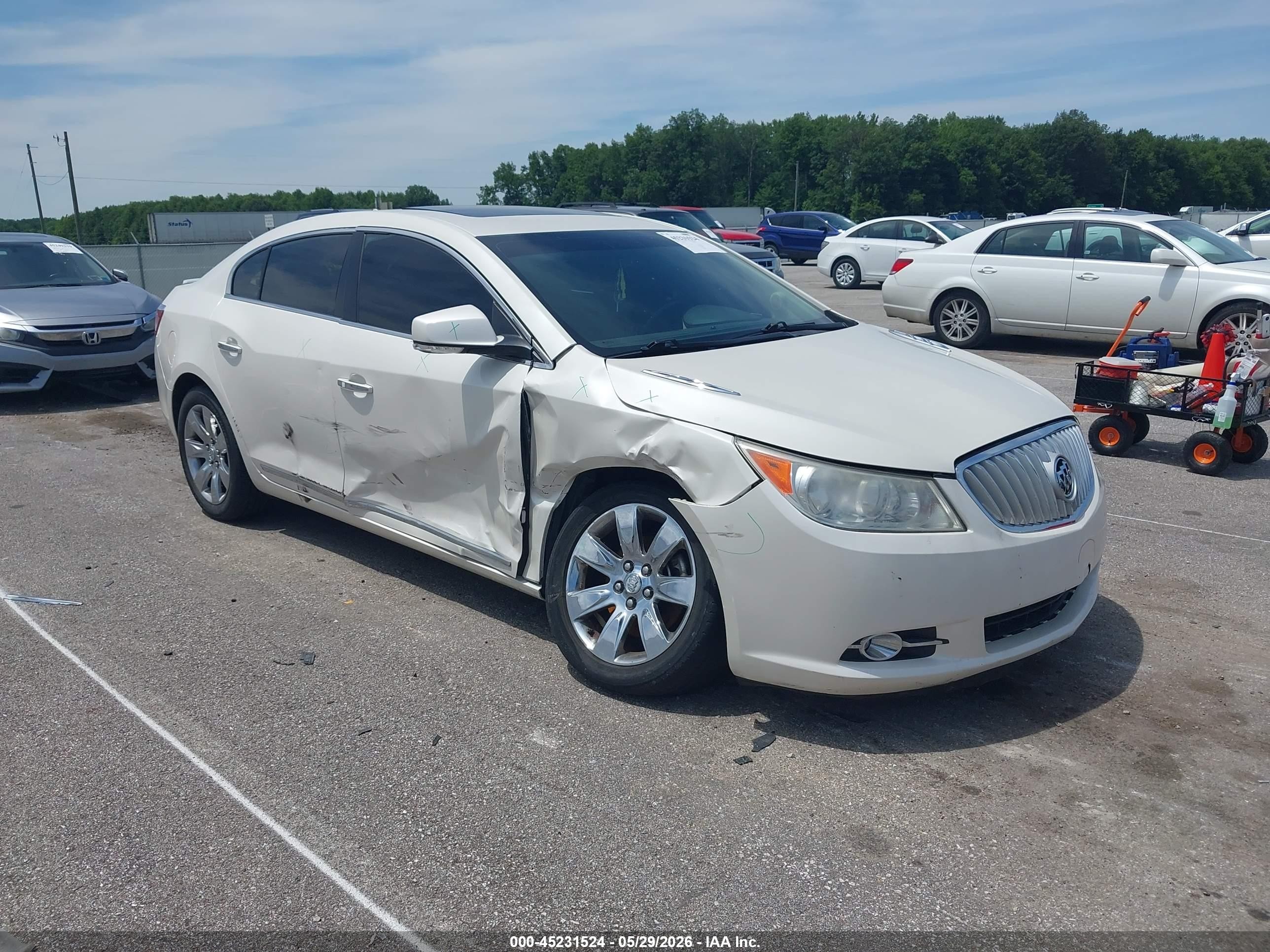2010 Buick Lacrosse Cxl White vin: 1G4GC5EG8AF276722