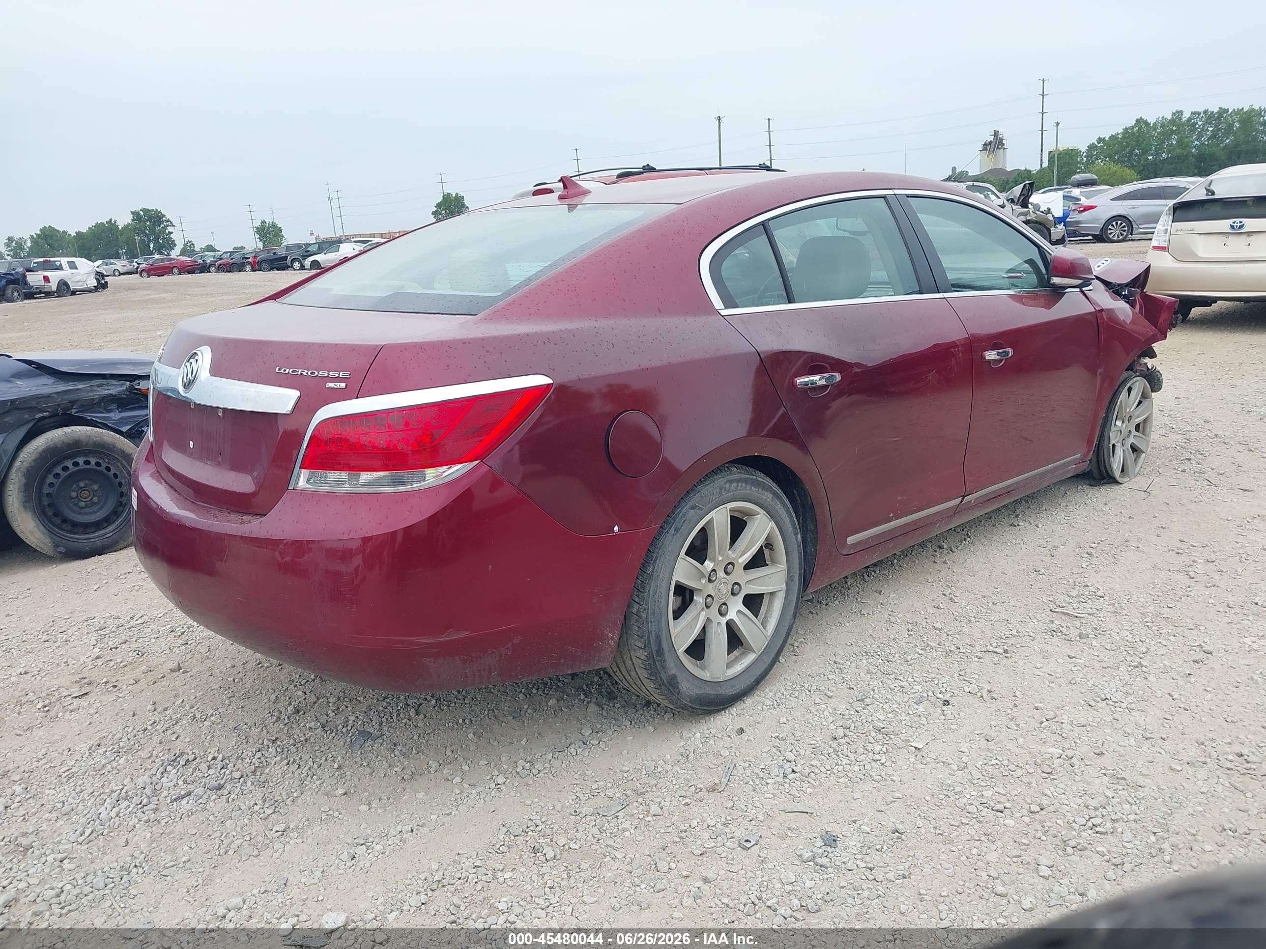 2010 Buick Lacrosse Cxl Maroon vin: 1G4GC5EG9AF293402