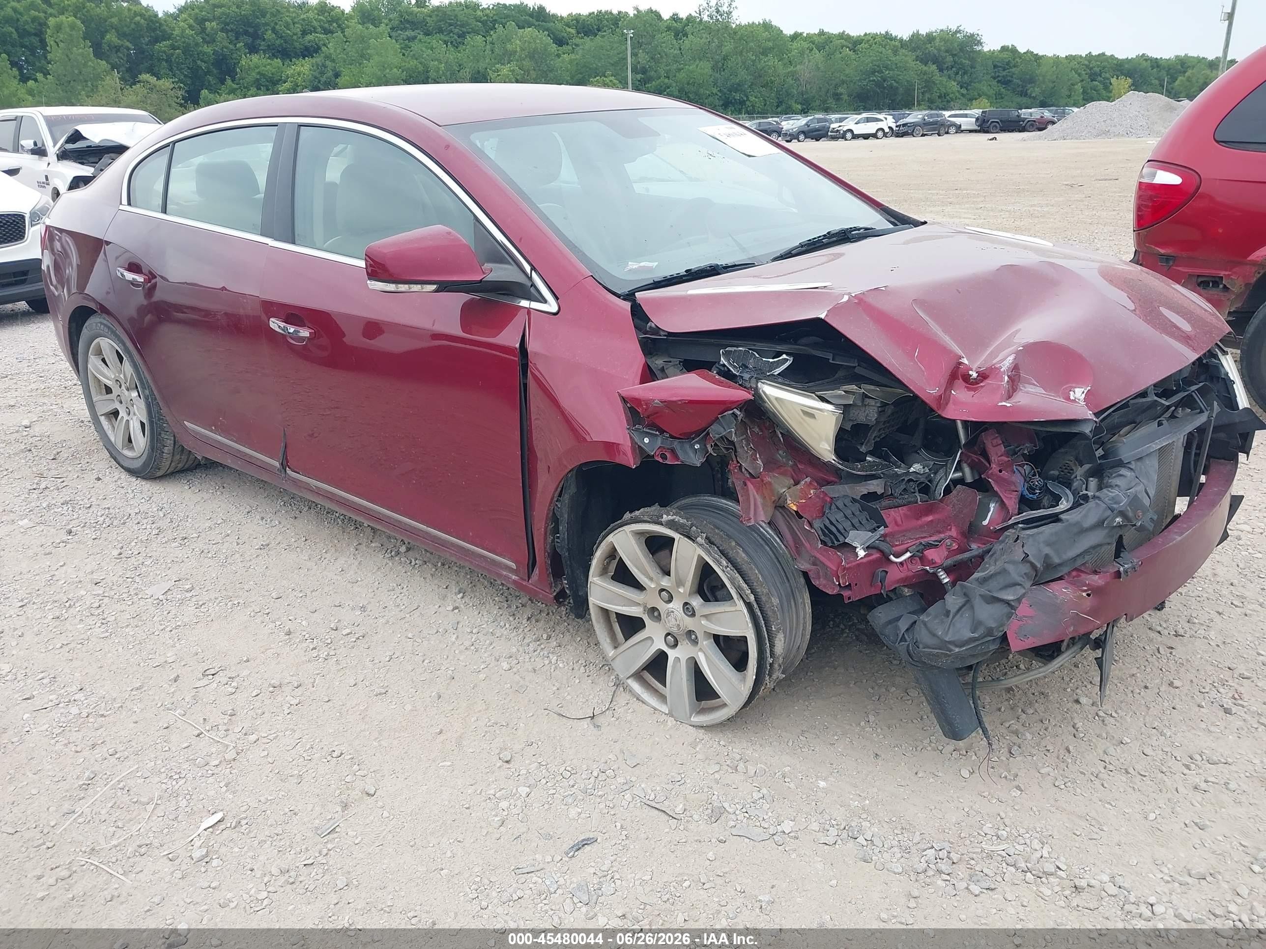 2010 Buick Lacrosse Cxl Maroon vin: 1G4GC5EG9AF293402