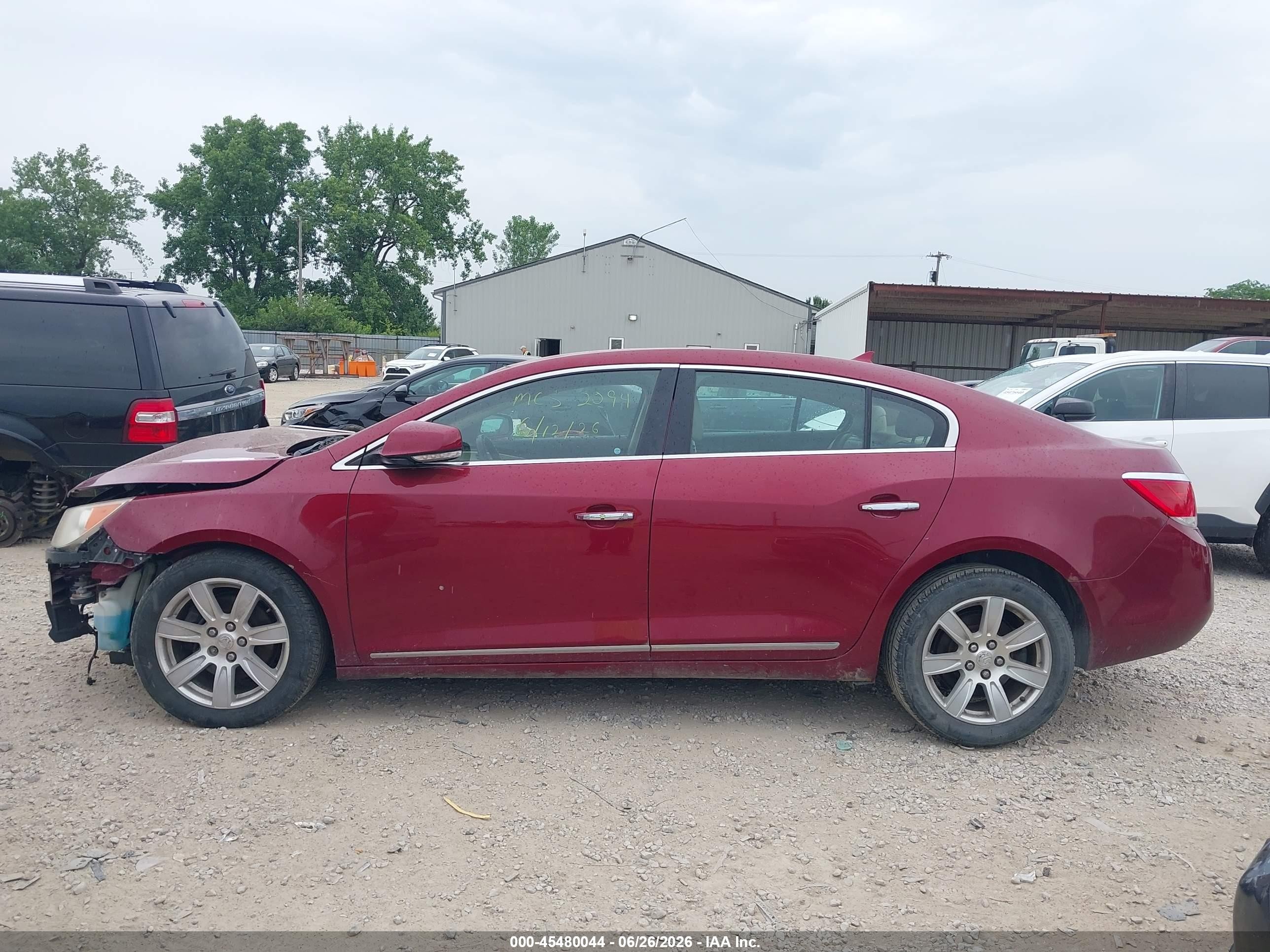 2010 Buick Lacrosse Cxl Maroon vin: 1G4GC5EG9AF293402