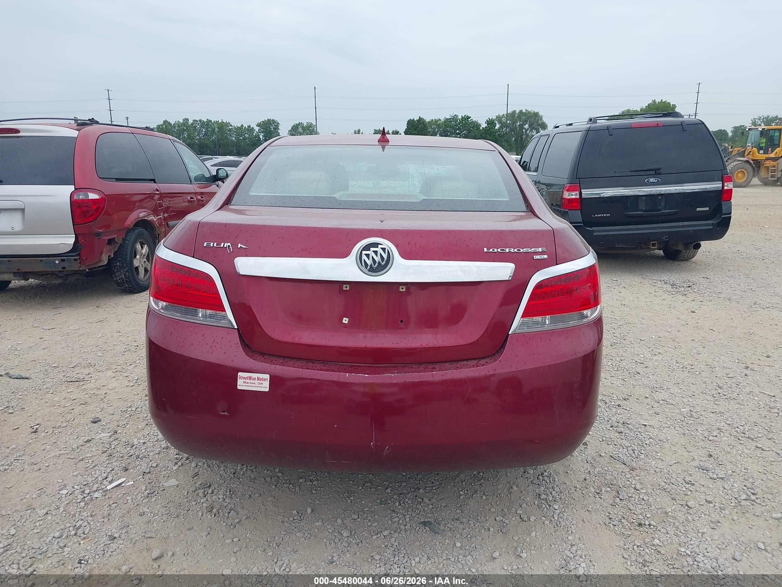 2010 Buick Lacrosse Cxl Maroon vin: 1G4GC5EG9AF293402