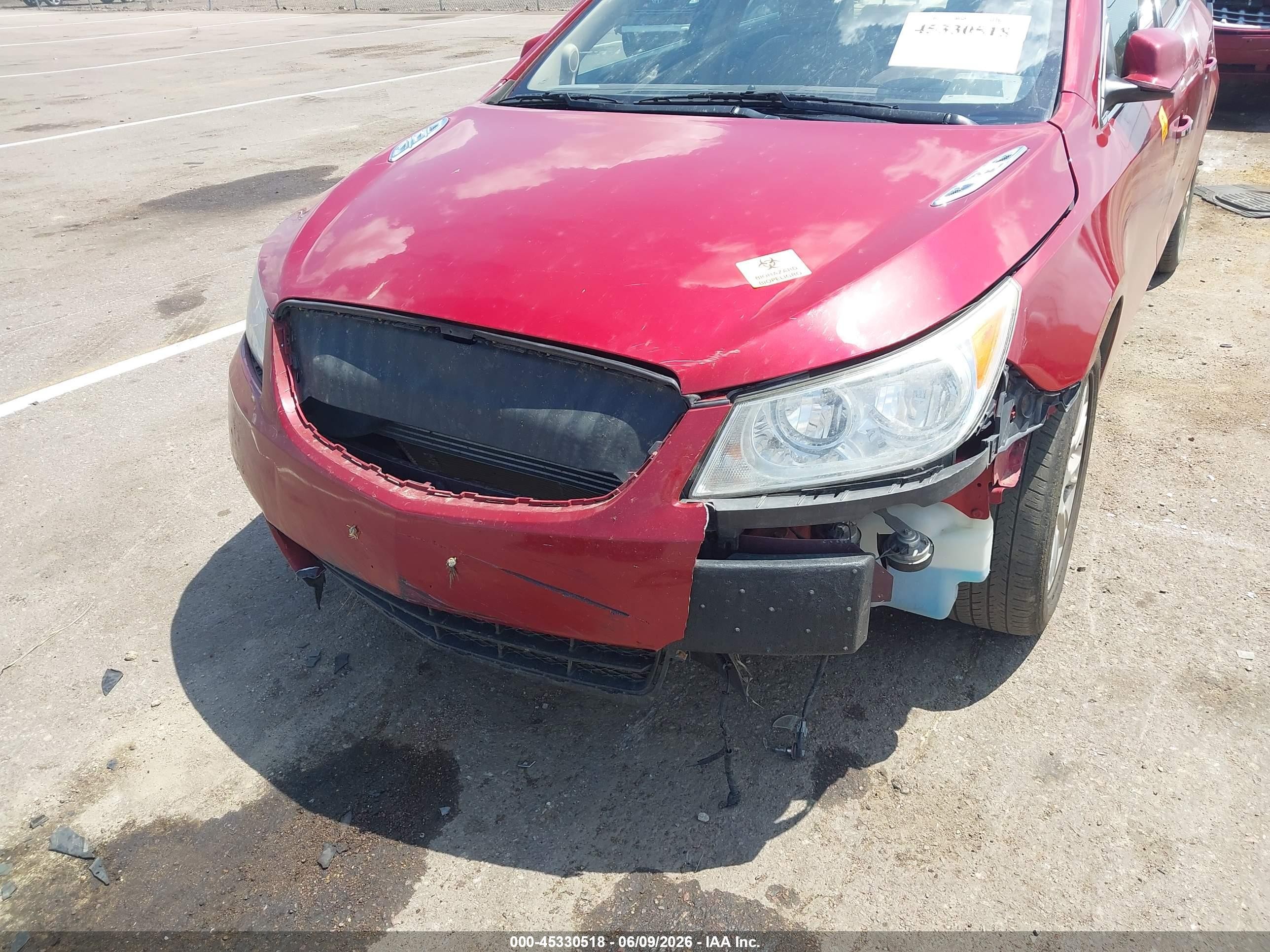 2013 Buick Lacrosse Leather Group Red vin: 1G4GC5ER5DF128470