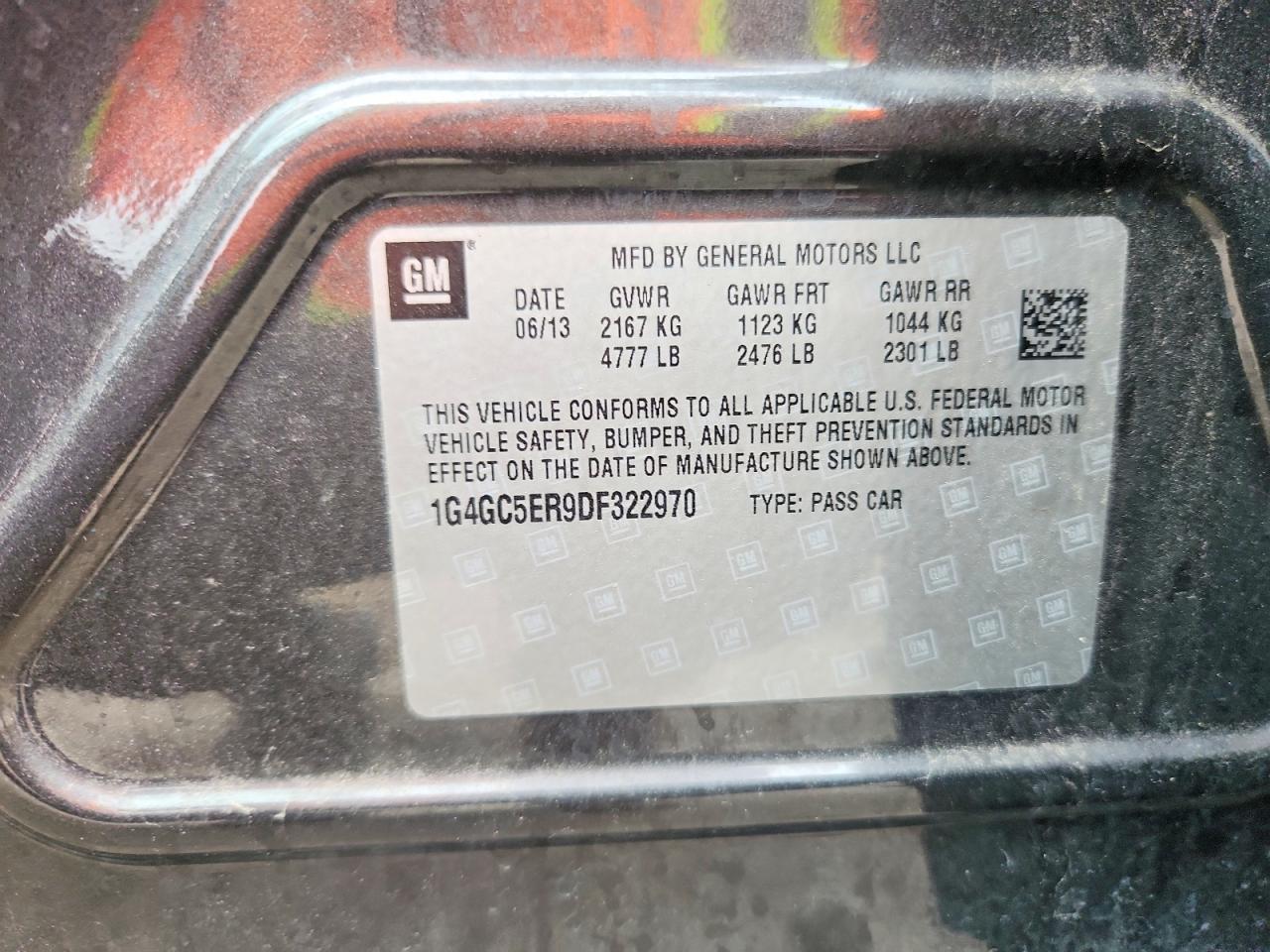 2013 Buick Lacrosse Brown vin: 1G4GC5ER9DF322970