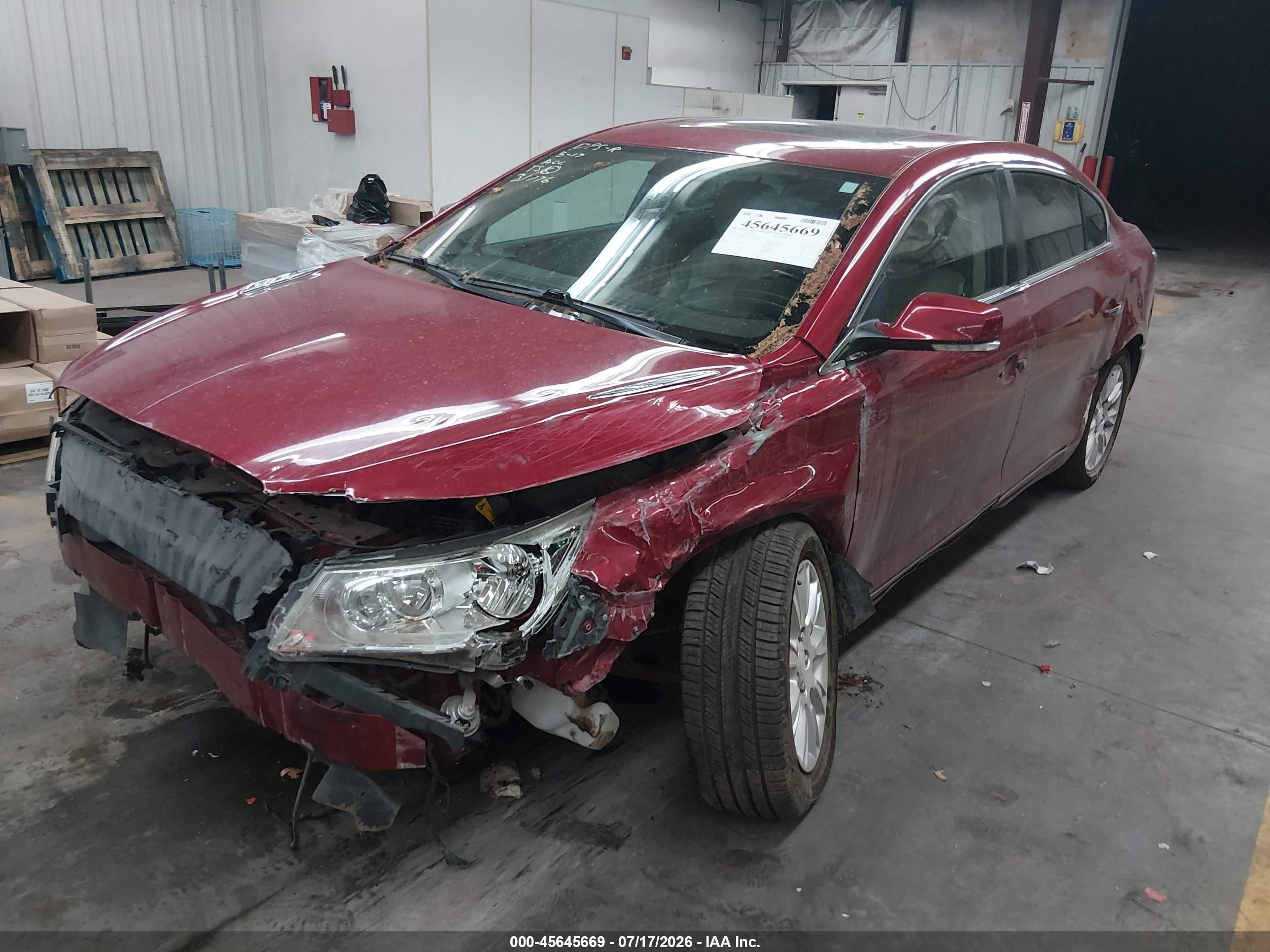 2013 Buick Lacrosse Leather Group Red vin: 1G4GC5ERXDF329233