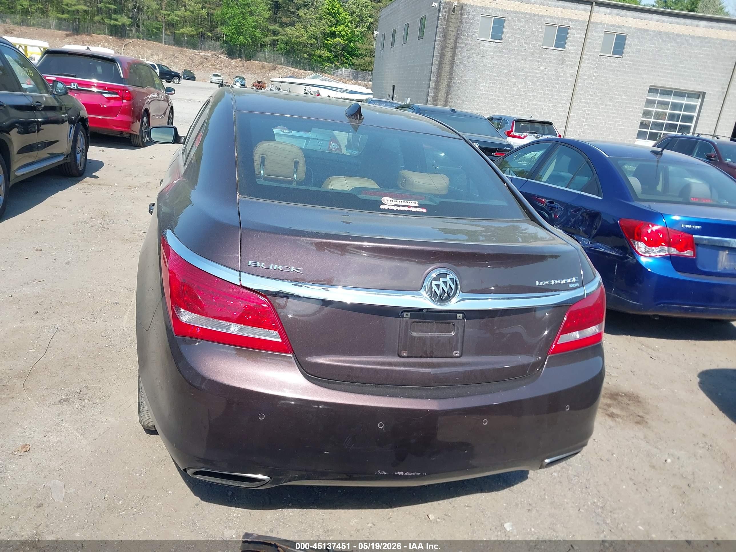 2015 Buick Lacrosse Leather Dark Brown vin: 1G4GC5G30FF168791