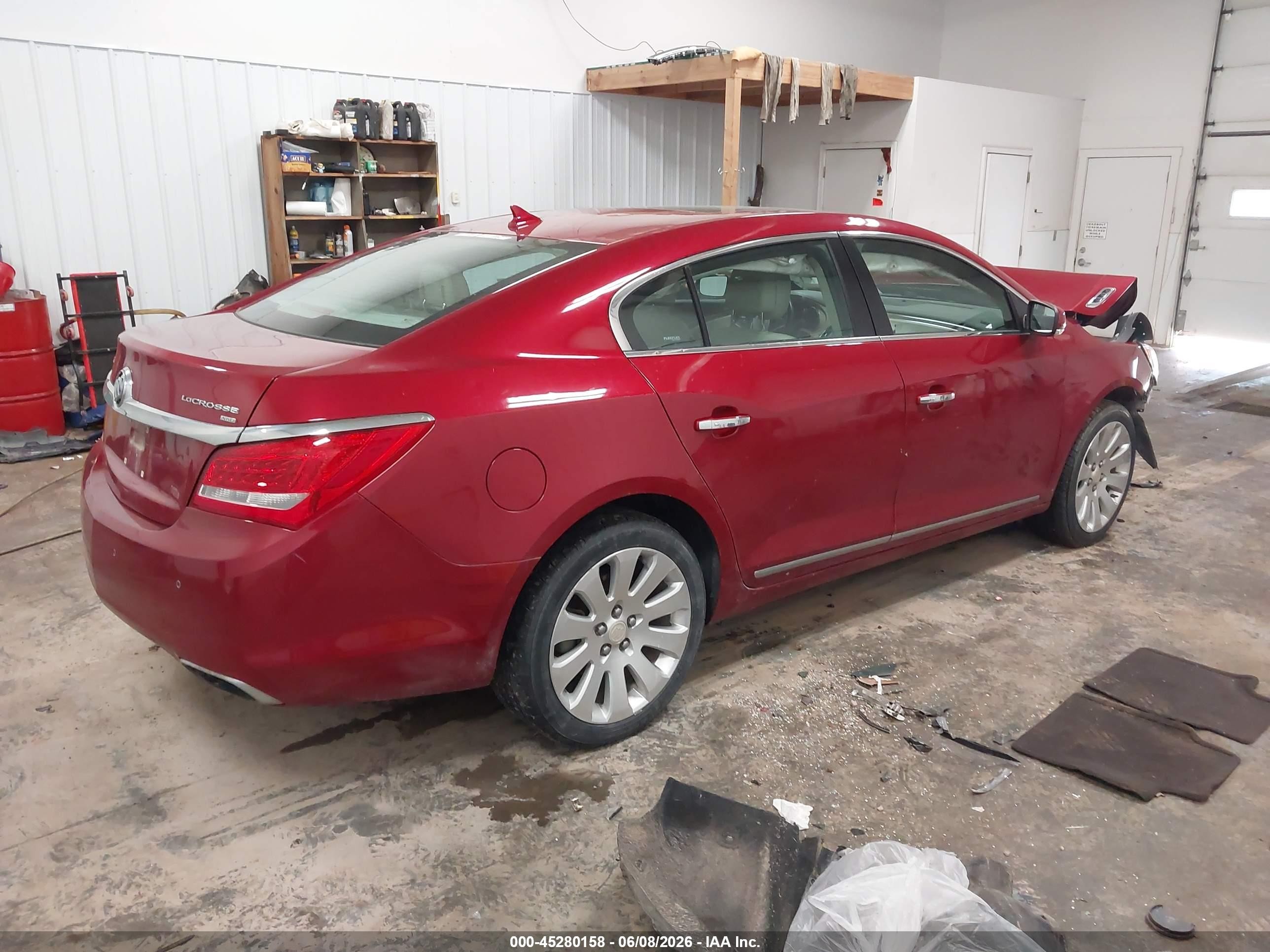 2014 Buick Lacrosse Leather Group Red vin: 1G4GC5G32EF150453