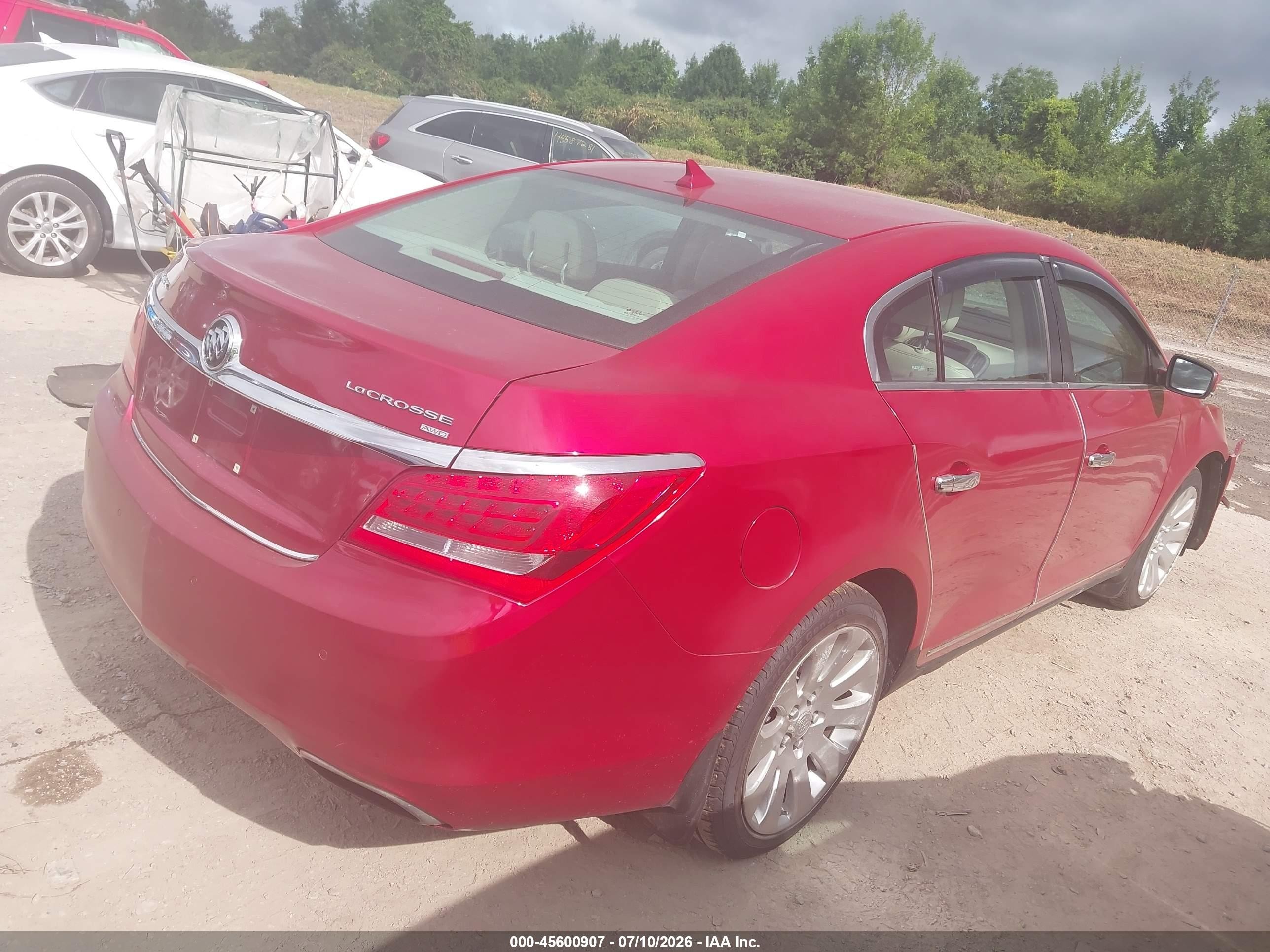 2014 Buick Lacrosse Leather Group Red vin: 1G4GC5G35EF132805