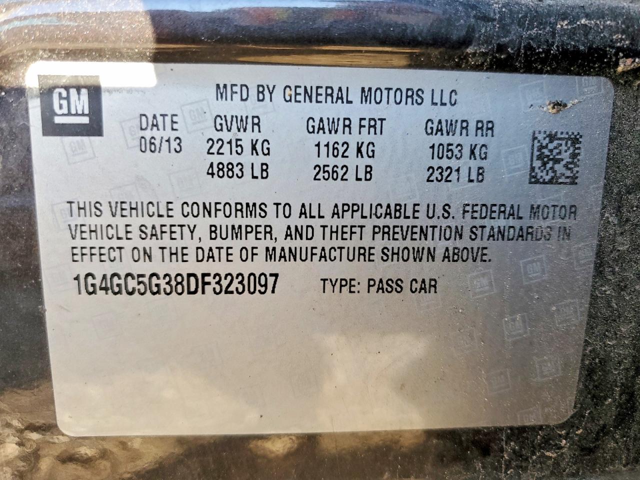 2013 Buick Lacrosse Brown vin: 1G4GC5G38DF323097