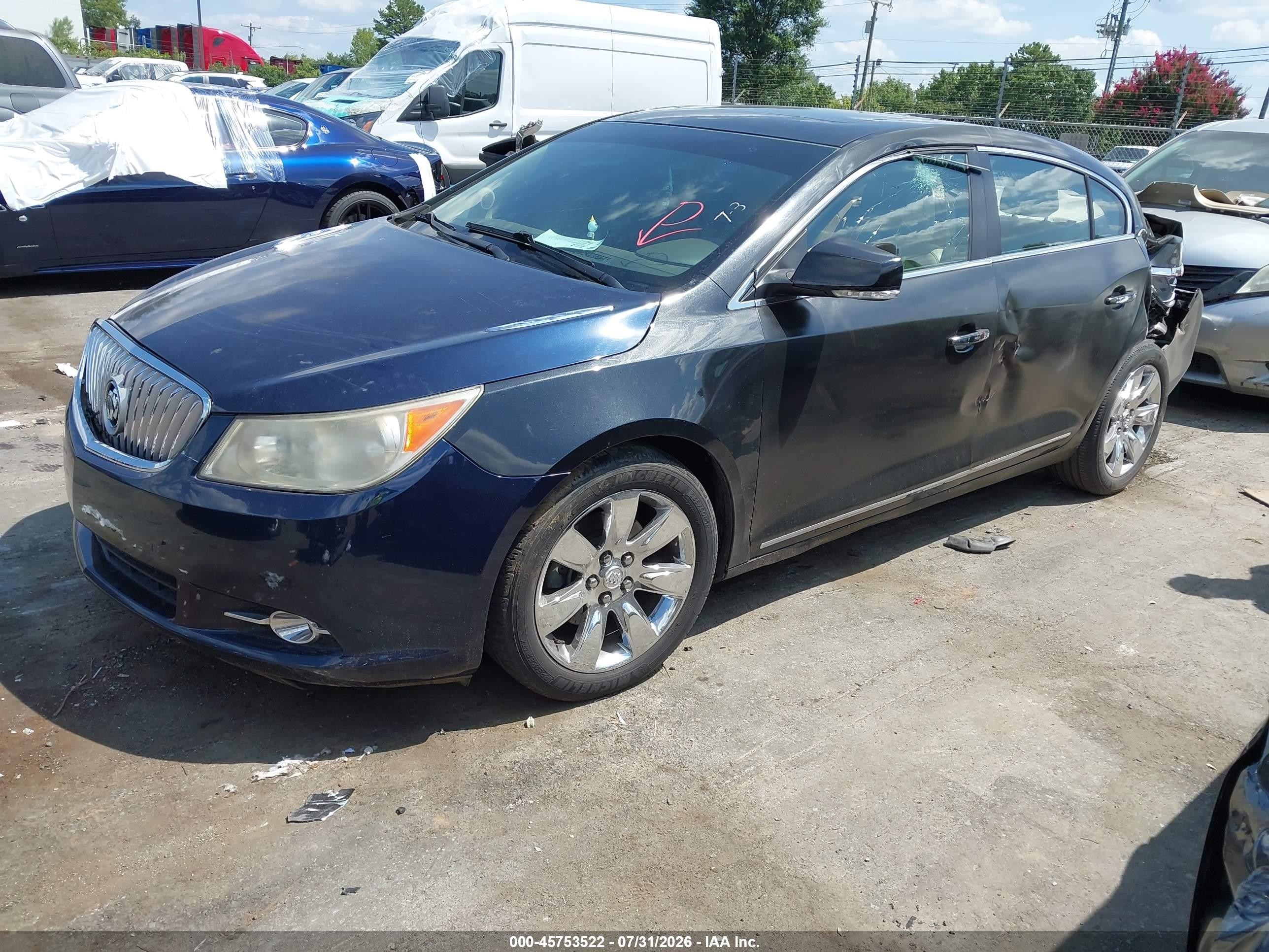 2012 Buick Lacrosse Leather Group Blue vin: 1G4GC5G39CF371674