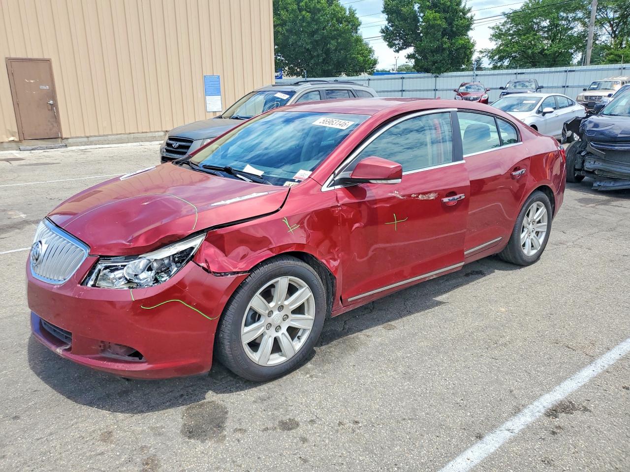 2011 Buick Lacrosse Cxl Burgundy vin: 1G4GC5GD2BF264957