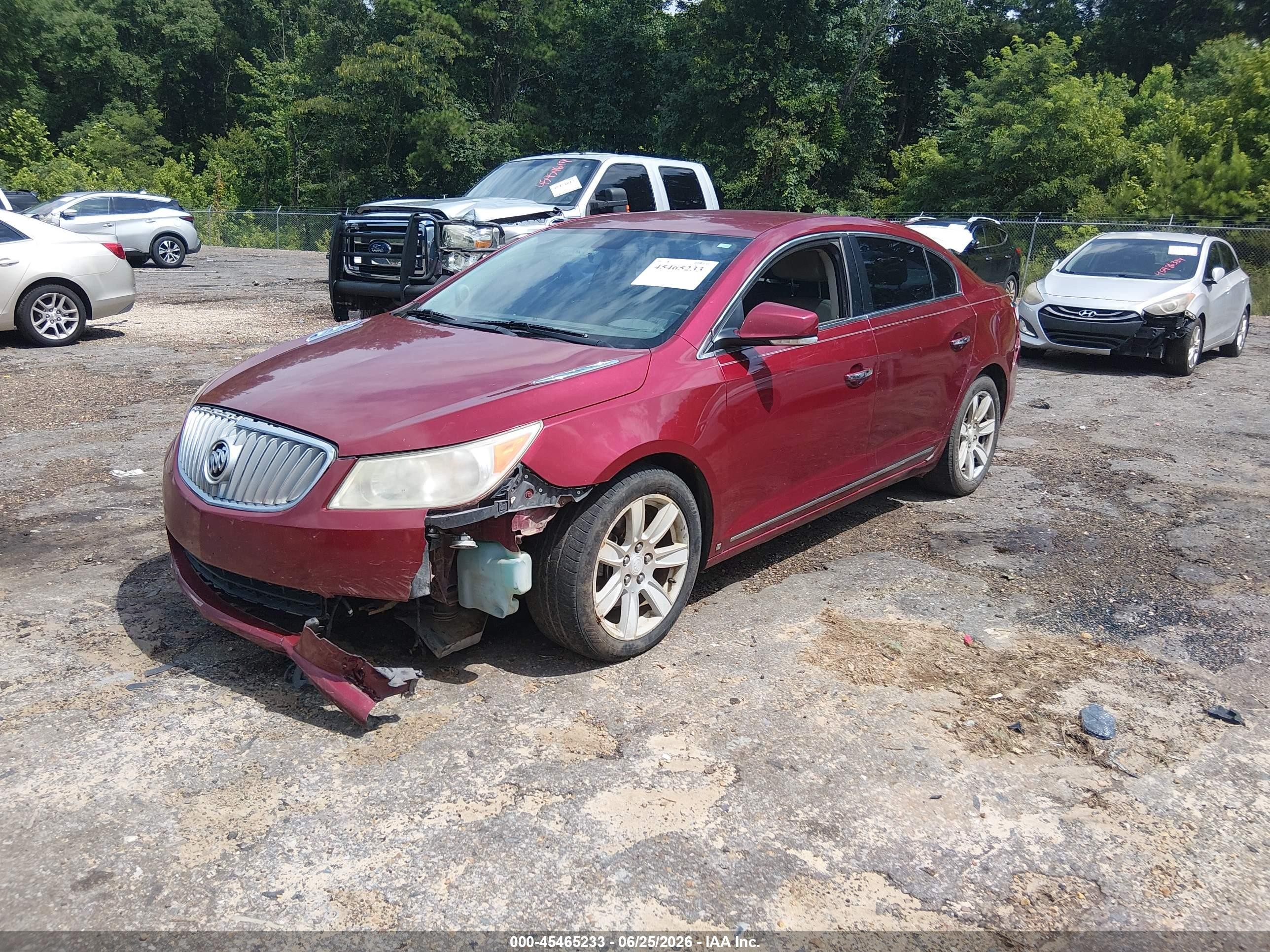 2010 Buick Lacrosse Cxl Red vin: 1G4GC5GG4AF131349