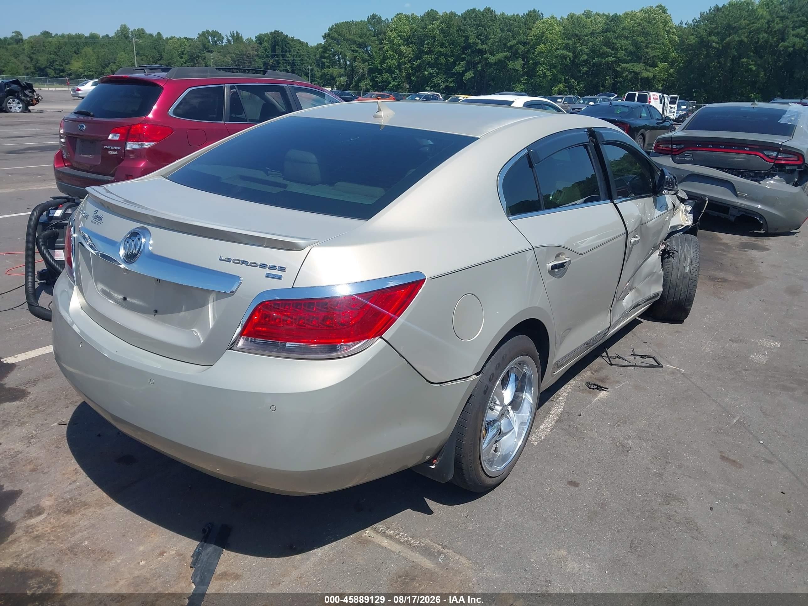 2010 Buick Lacrosse Cxl Champagne vin: 1G4GC5GG9AF289105