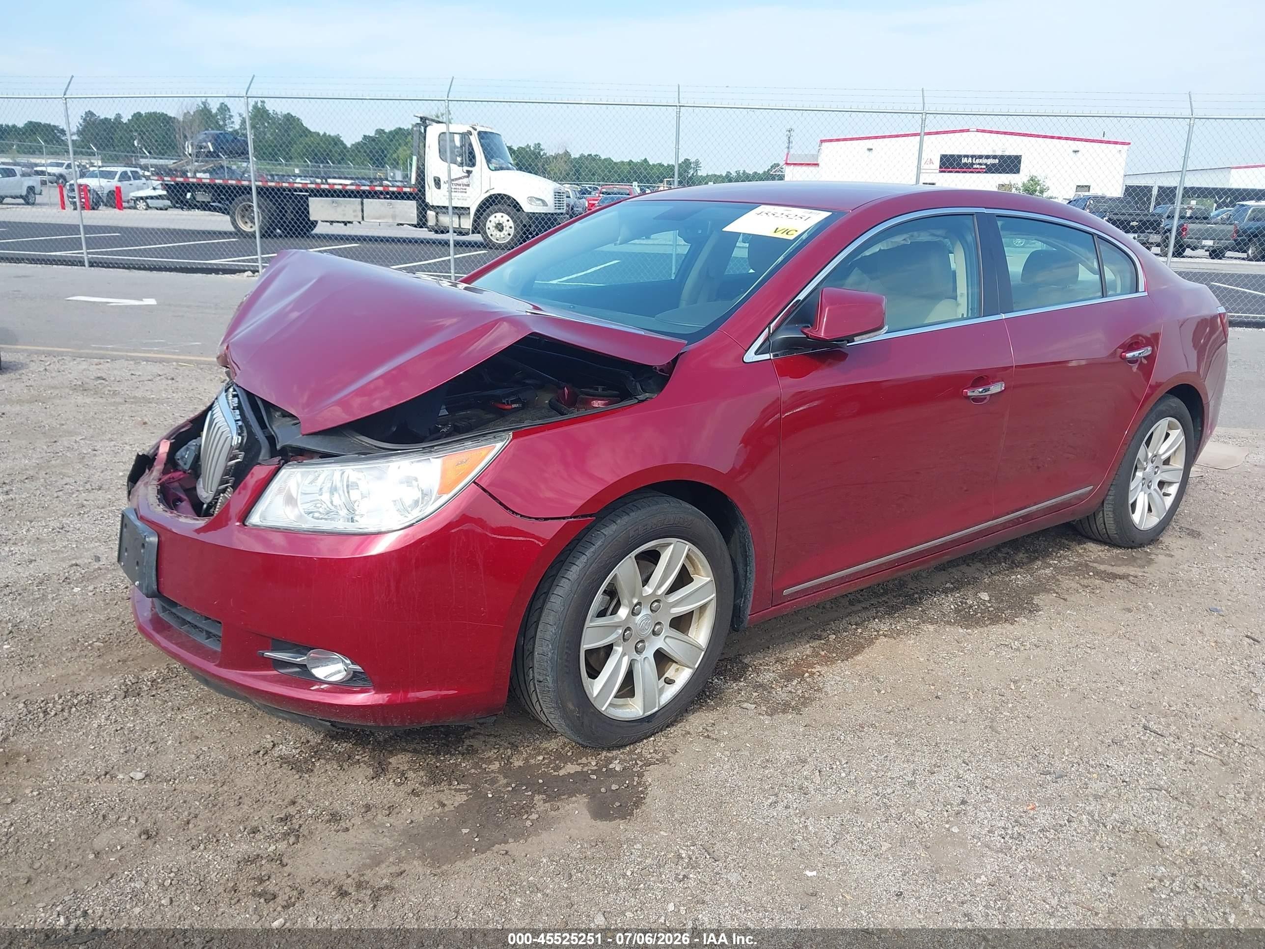 2010 Buick Lacrosse Cxl Red vin: 1G4GC5GG9AF325732
