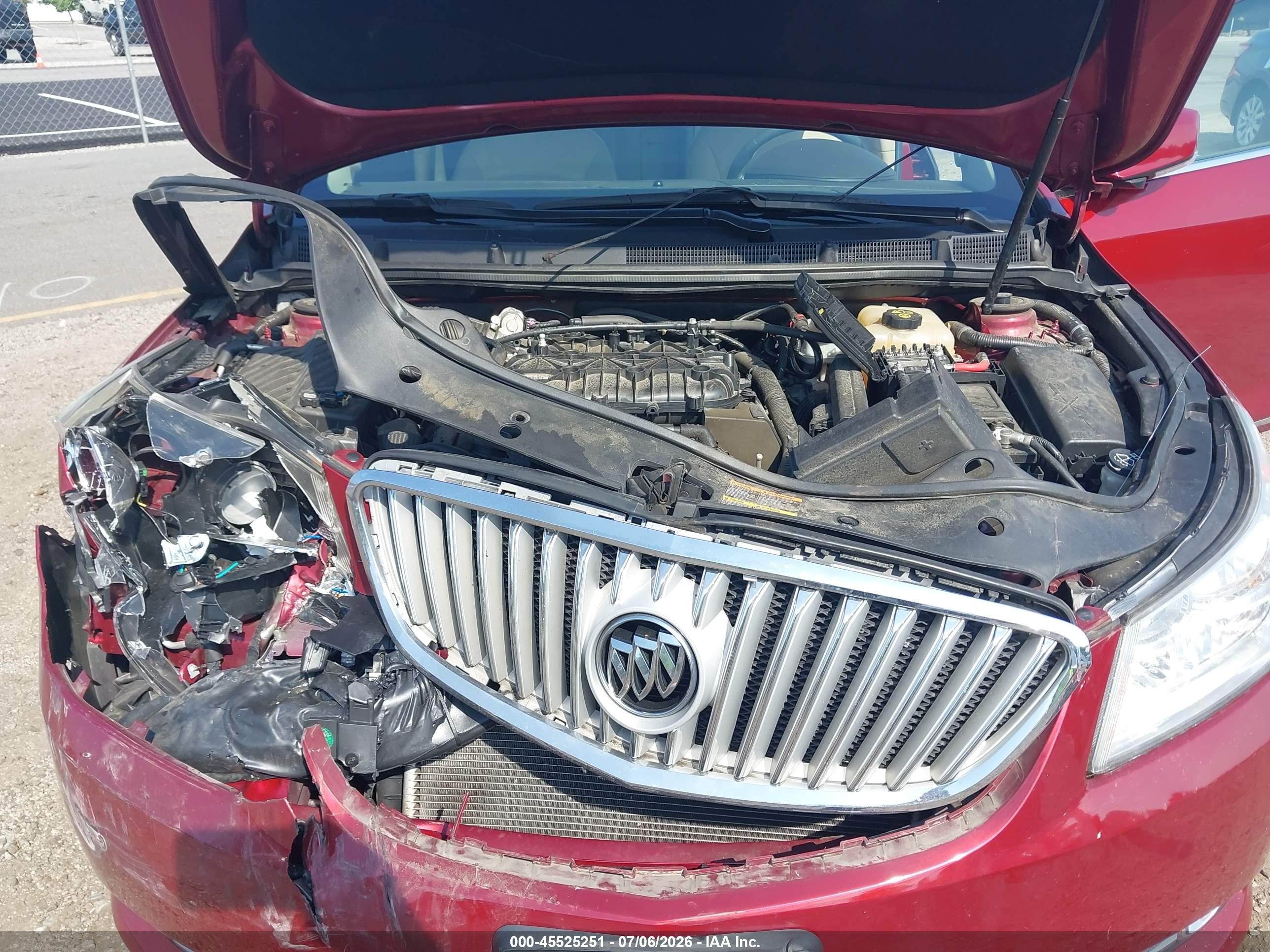 2010 Buick Lacrosse Cxl Red vin: 1G4GC5GG9AF325732
