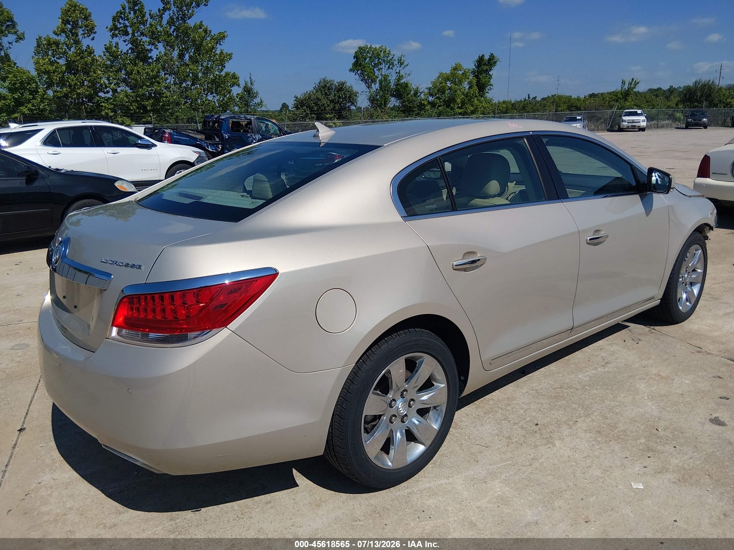 2012 Buick Lacrosse Premium 1 Group Beige vin: 1G4GD5E32CF250226