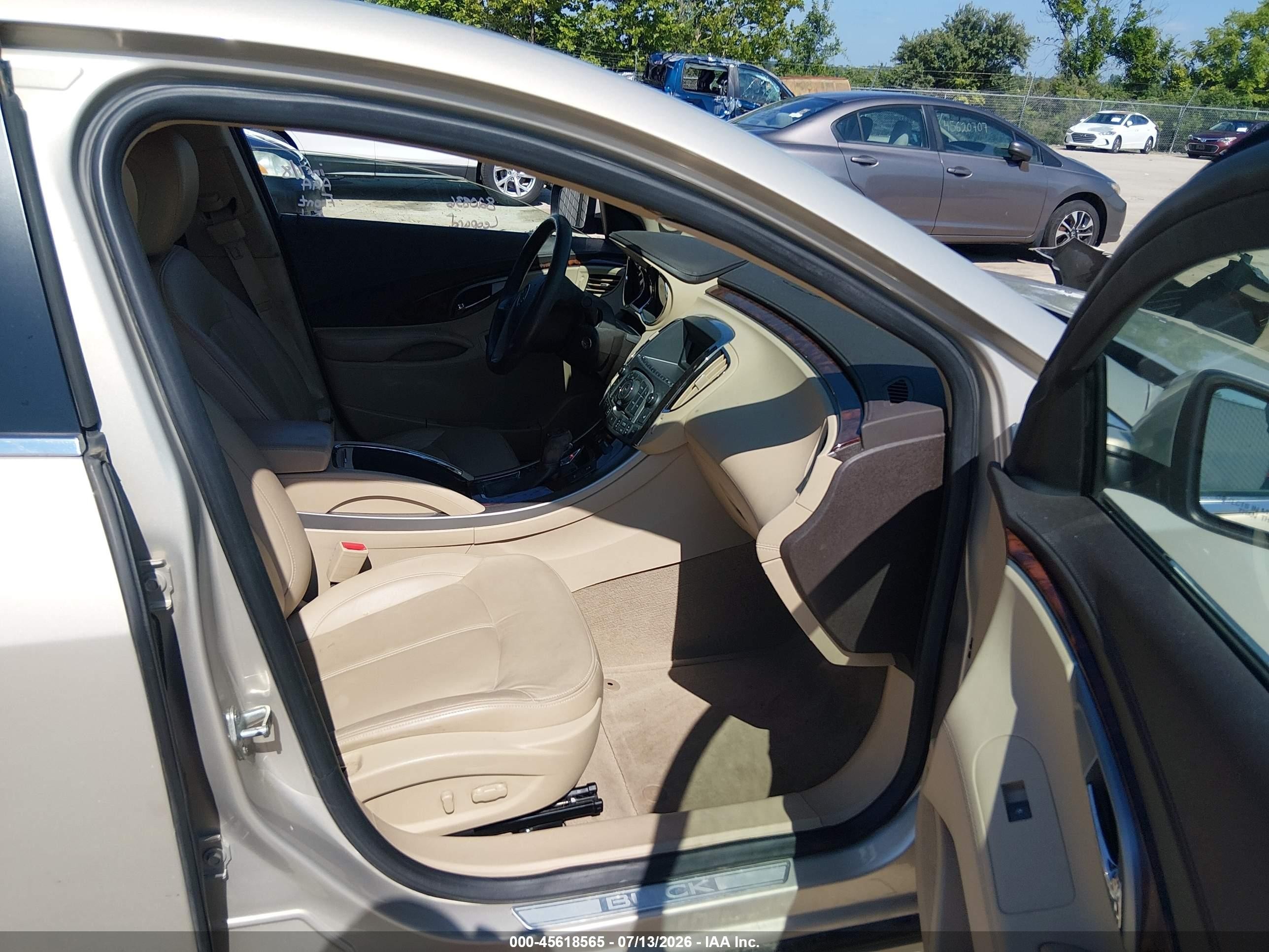 2012 Buick Lacrosse Premium 1 Group Beige vin: 1G4GD5E32CF250226