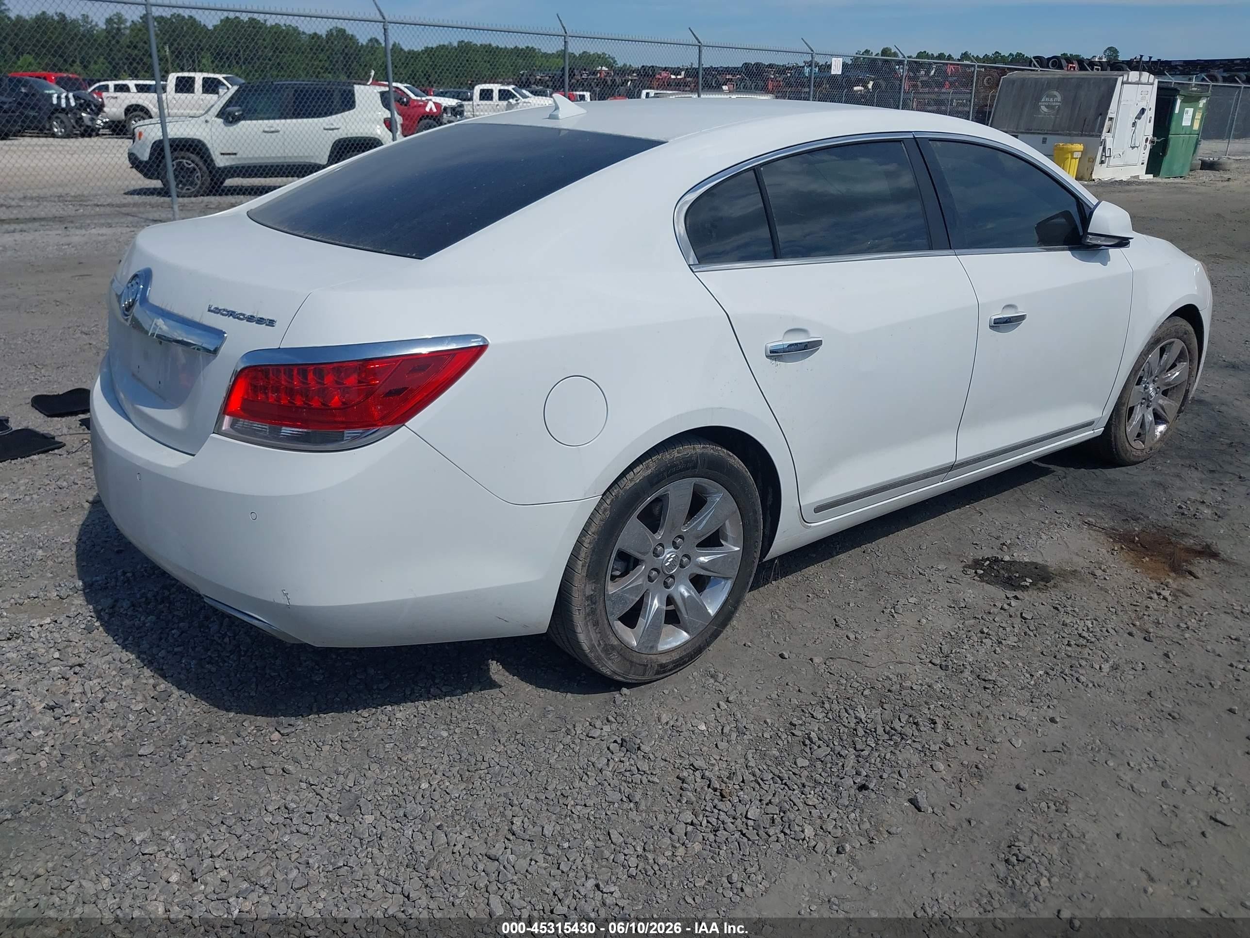 2012 Buick Lacrosse Premium 1 Group White vin: 1G4GD5E34CF365166