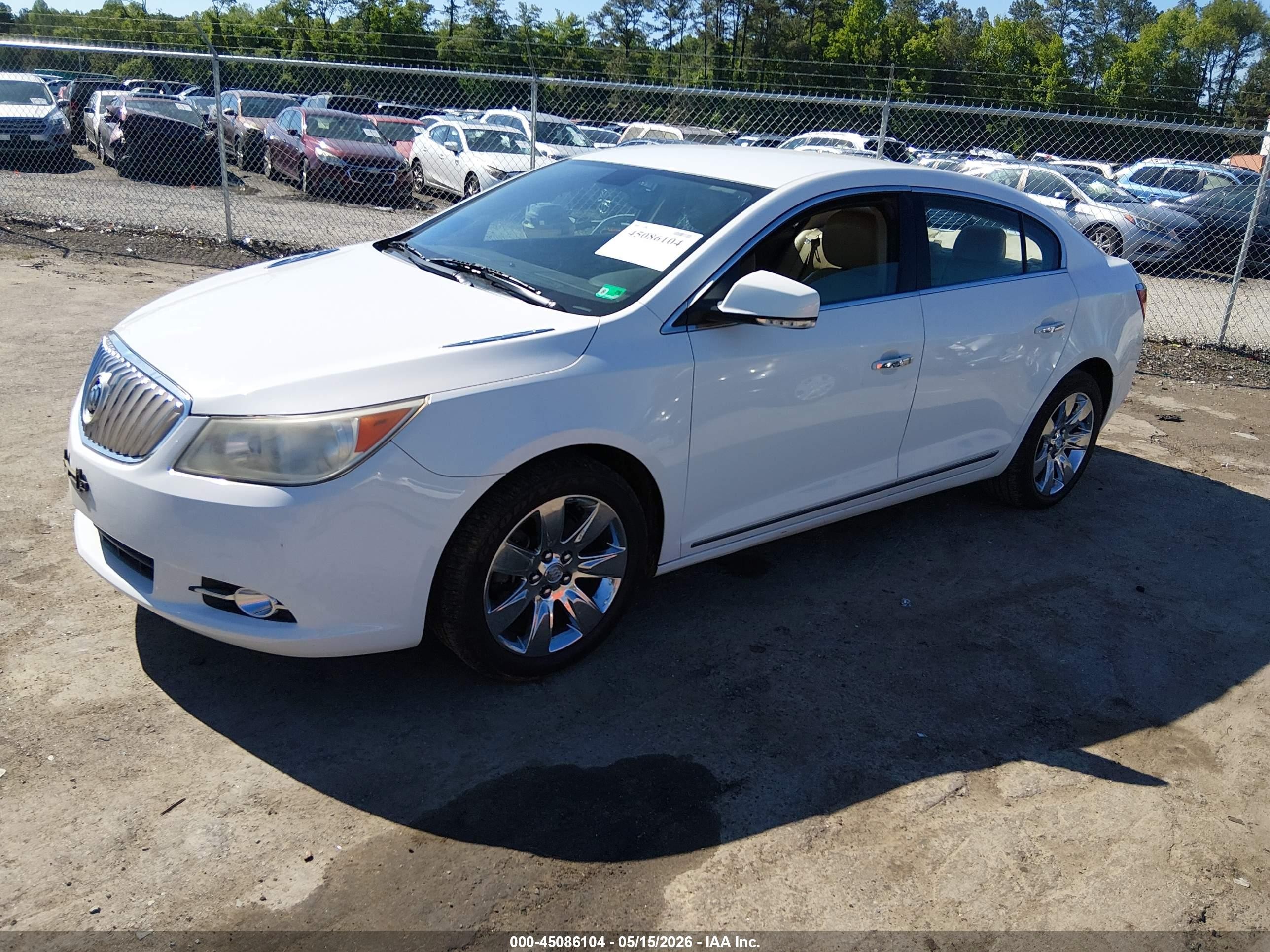 2012 Buick Lacrosse Premium 1 Group White vin: 1G4GD5E35CF153487