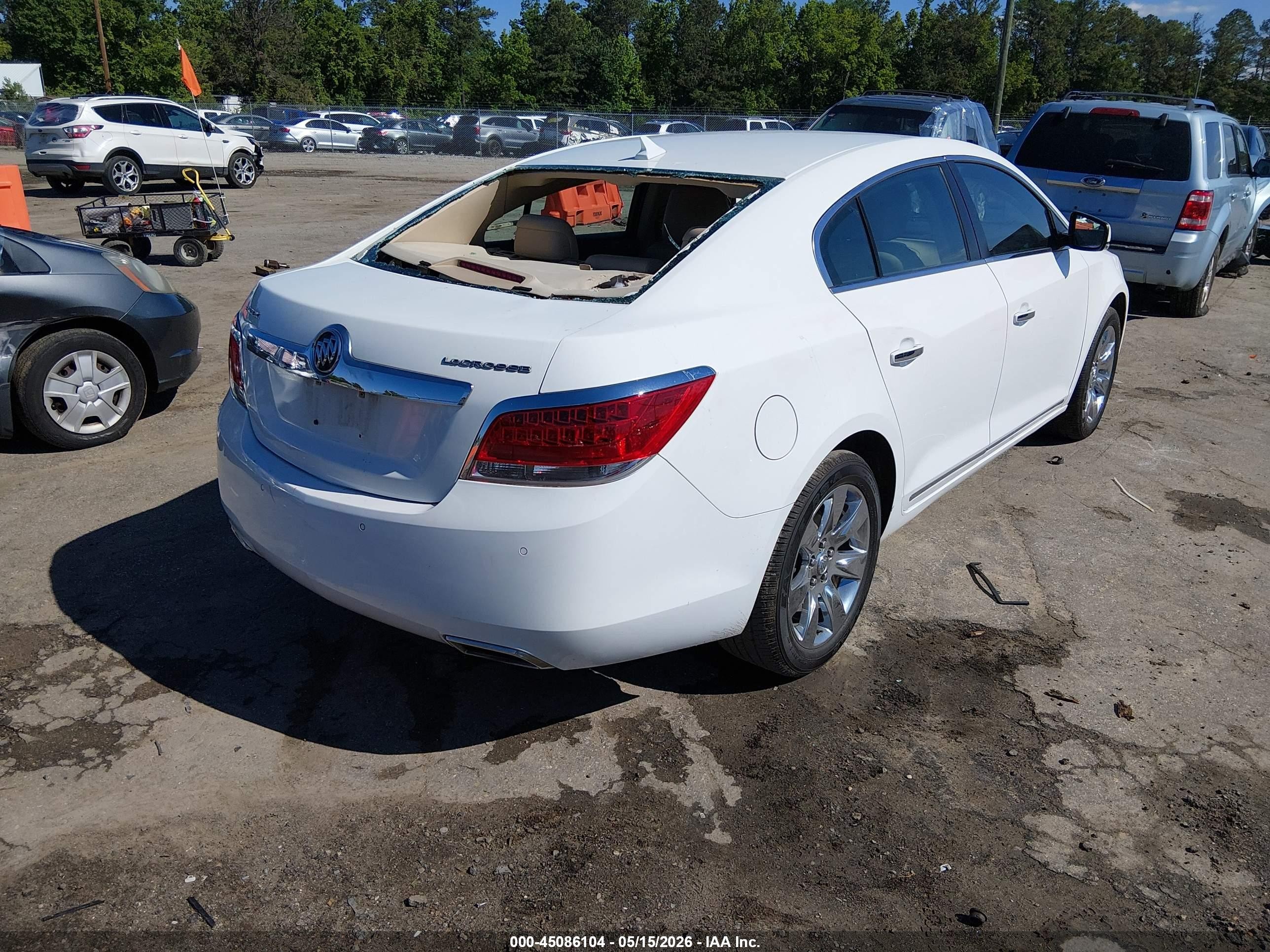 2012 Buick Lacrosse Premium 1 Group White vin: 1G4GD5E35CF153487
