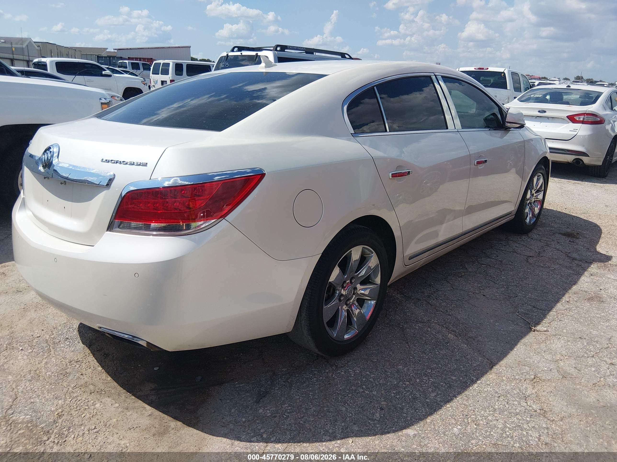 2012 Buick Lacrosse Premium 1 Group White vin: 1G4GD5E37CF170212