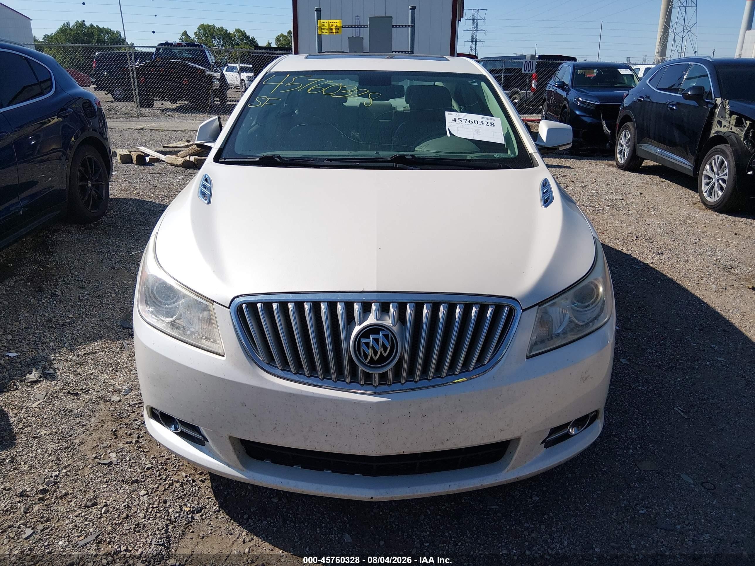 2012 Buick Lacrosse Premium 1 Group White vin: 1G4GD5E38CF137879
