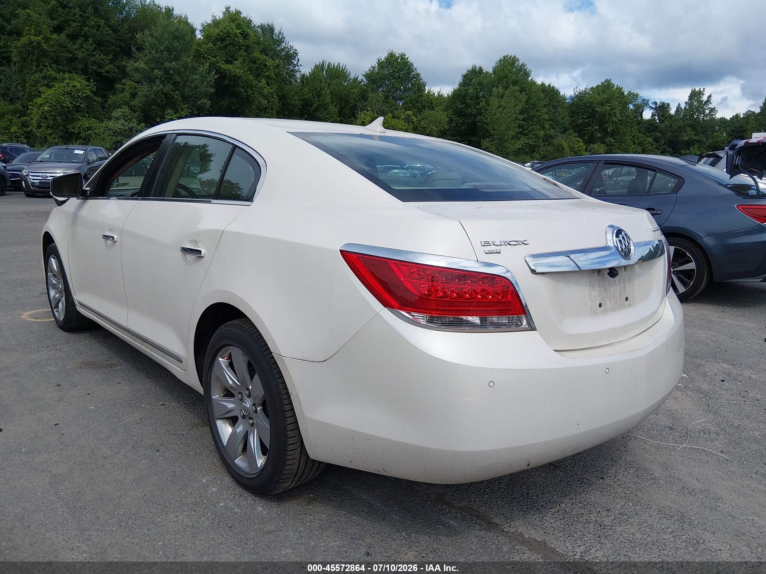 2010 Buick Lacrosse Cxl White vin: 1G4GD5EG0AF191824