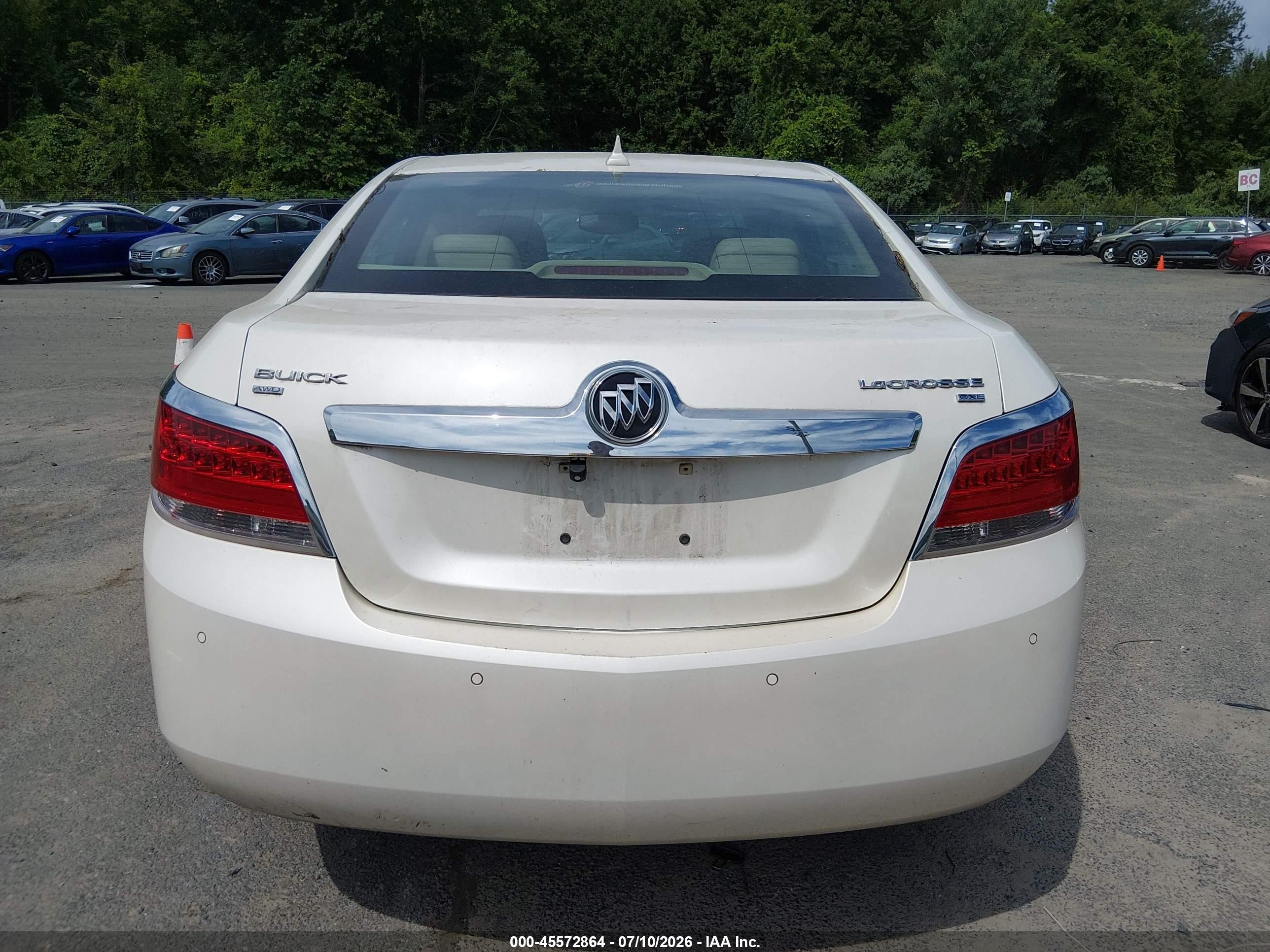 2010 Buick Lacrosse Cxl White vin: 1G4GD5EG0AF191824