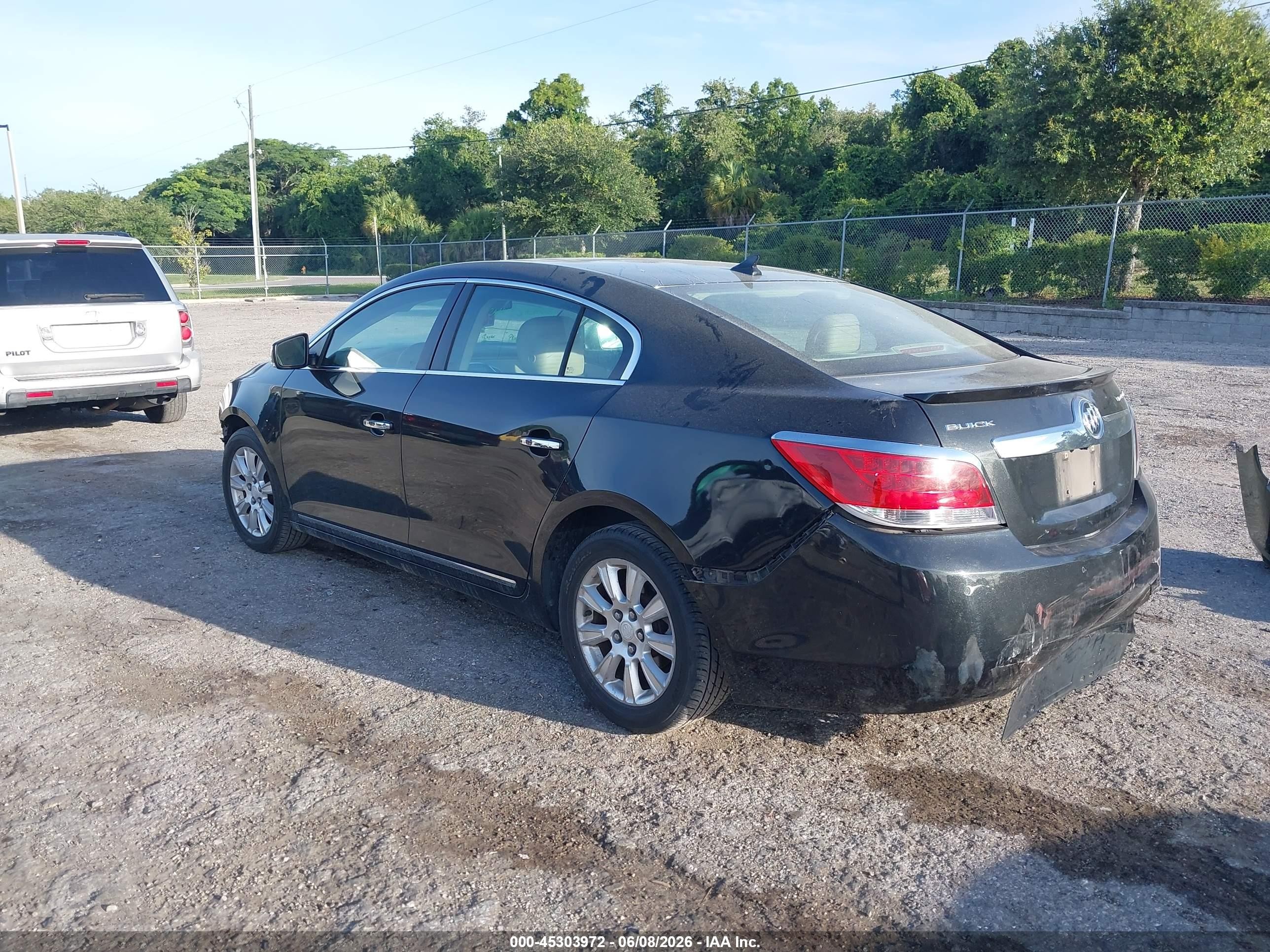 2012 Buick Lacrosse Premium 1 Group Black vin: 1G4GD5ER1CF223703