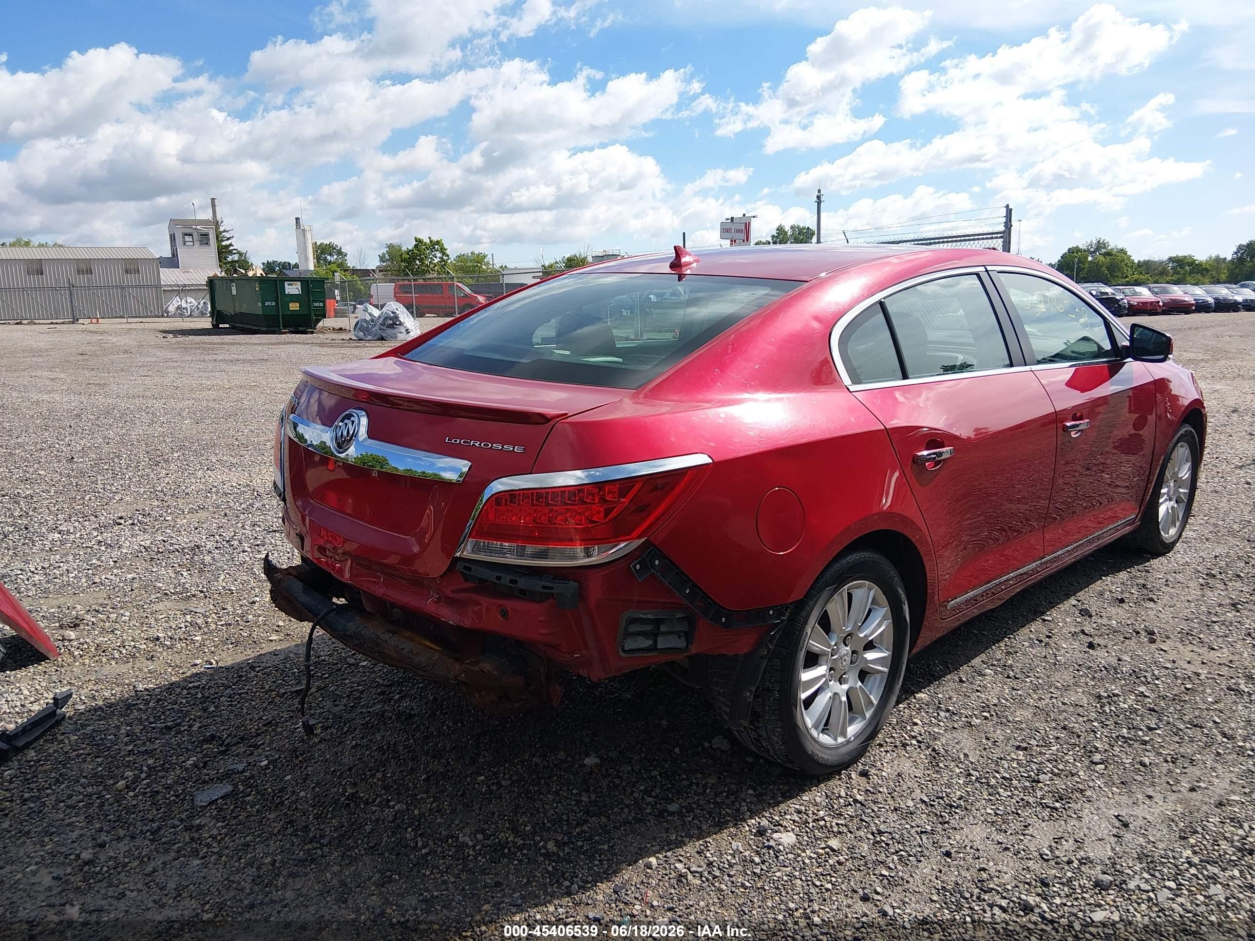 2012 Buick Lacrosse Premium 1 Group Red vin: 1G4GD5ER8CF363960
