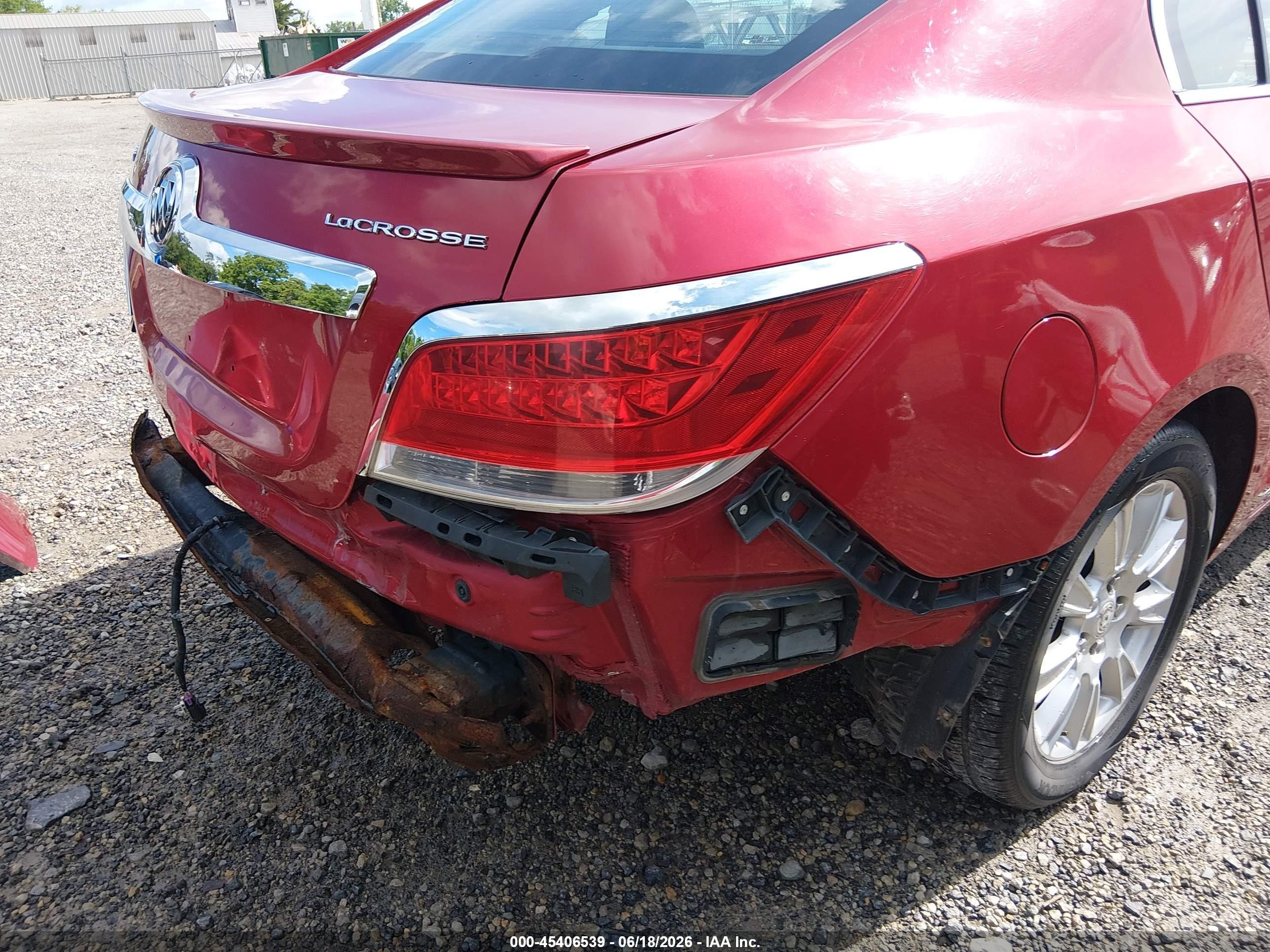 2012 Buick Lacrosse Premium 1 Group Red vin: 1G4GD5ER8CF363960