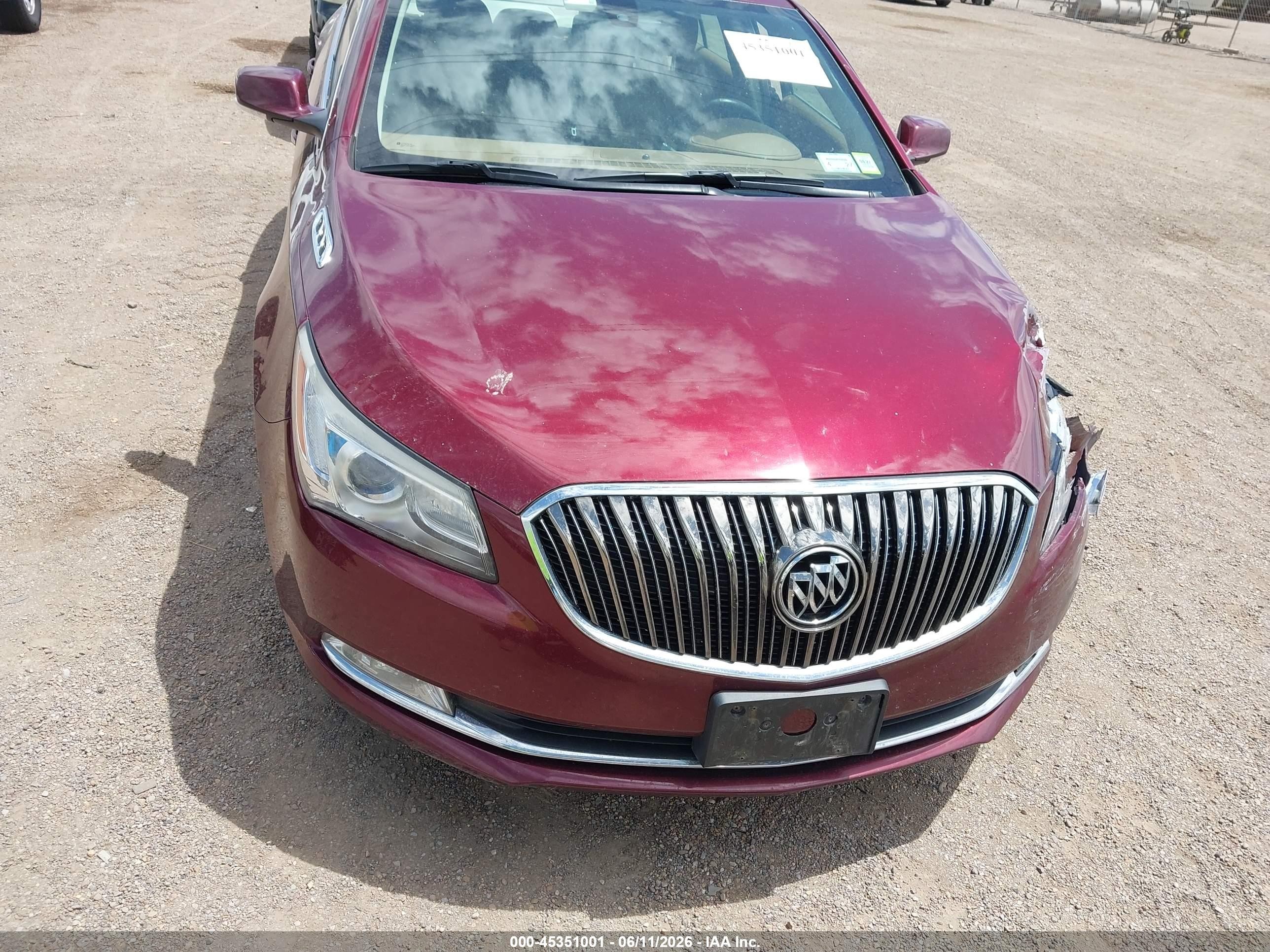 2014 Buick Lacrosse Premium I Group Burgundy vin: 1G4GD5G3XEF242844