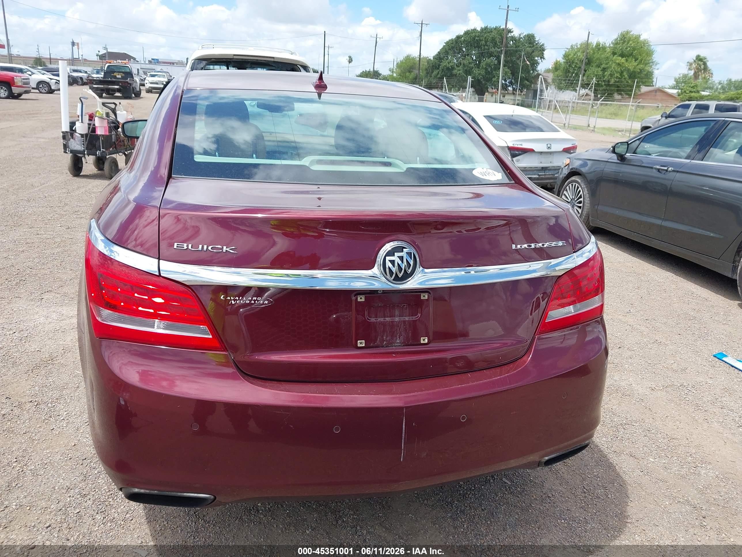 2014 Buick Lacrosse Premium I Group Burgundy vin: 1G4GD5G3XEF242844