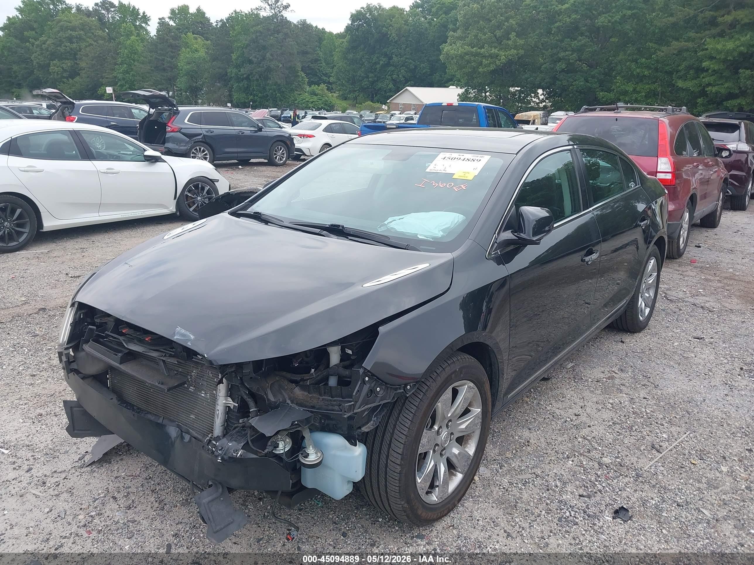 2012 Buick Lacrosse Premium 1 Group Black vin: 1G4GE5E30CF221840