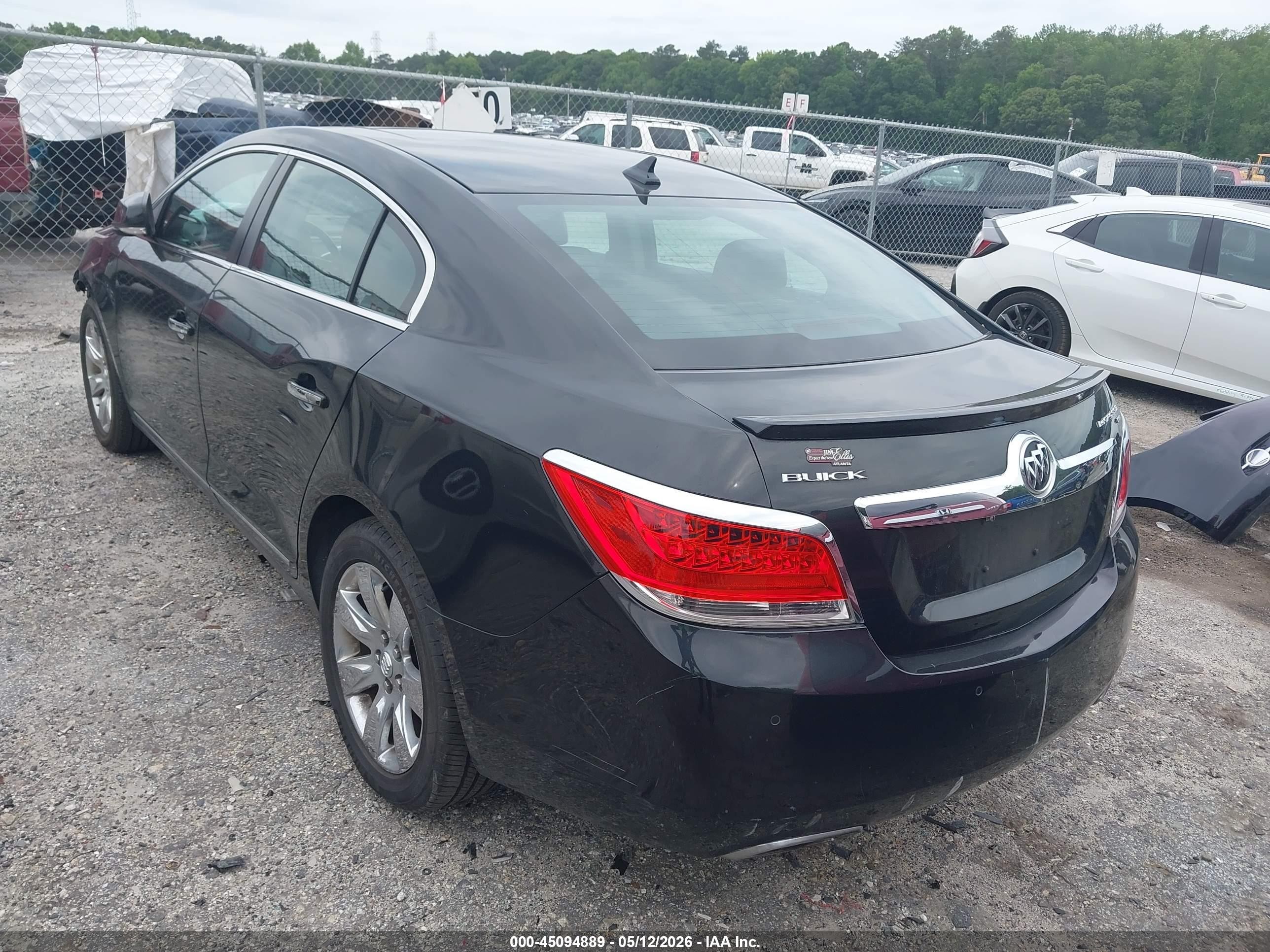 2012 Buick Lacrosse Premium 1 Group Black vin: 1G4GE5E30CF221840
