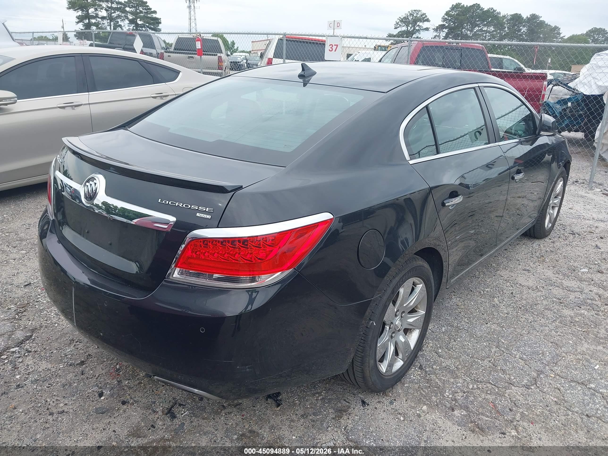 2012 Buick Lacrosse Premium 1 Group Black vin: 1G4GE5E30CF221840