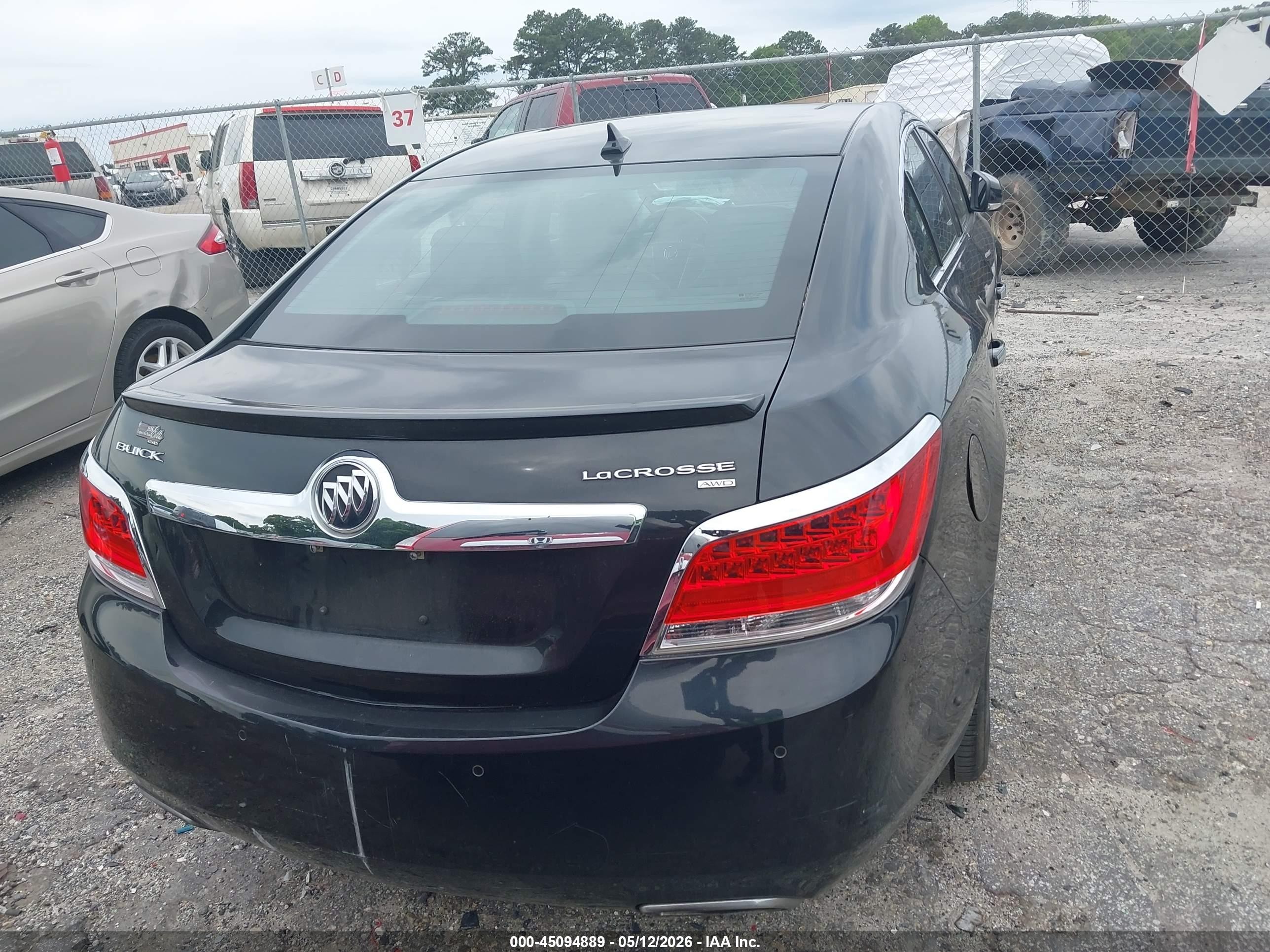 2012 Buick Lacrosse Premium 1 Group Black vin: 1G4GE5E30CF221840