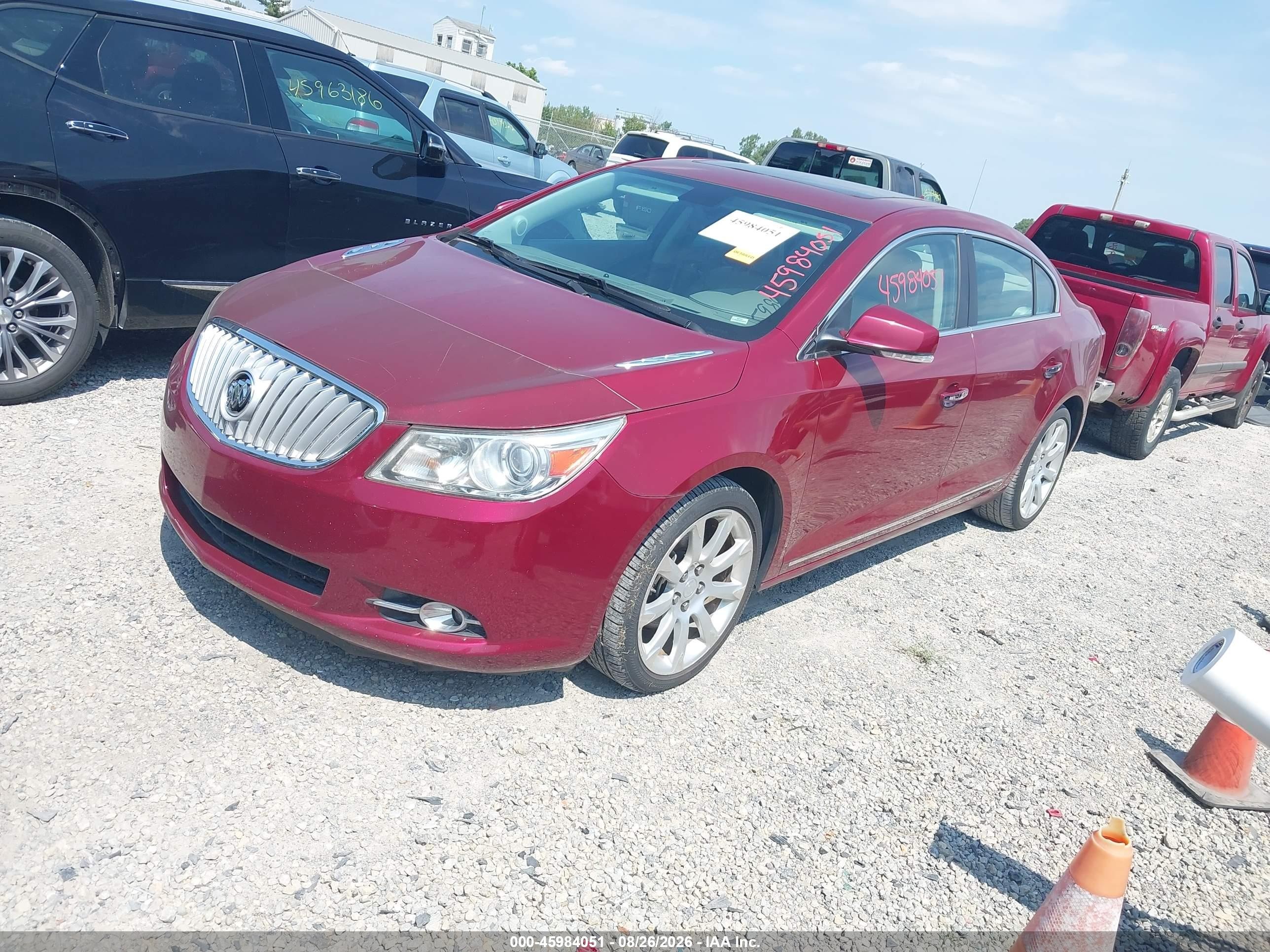 2011 Buick Lacrosse Cxs Maroon vin: 1G4GE5ED0BF122703