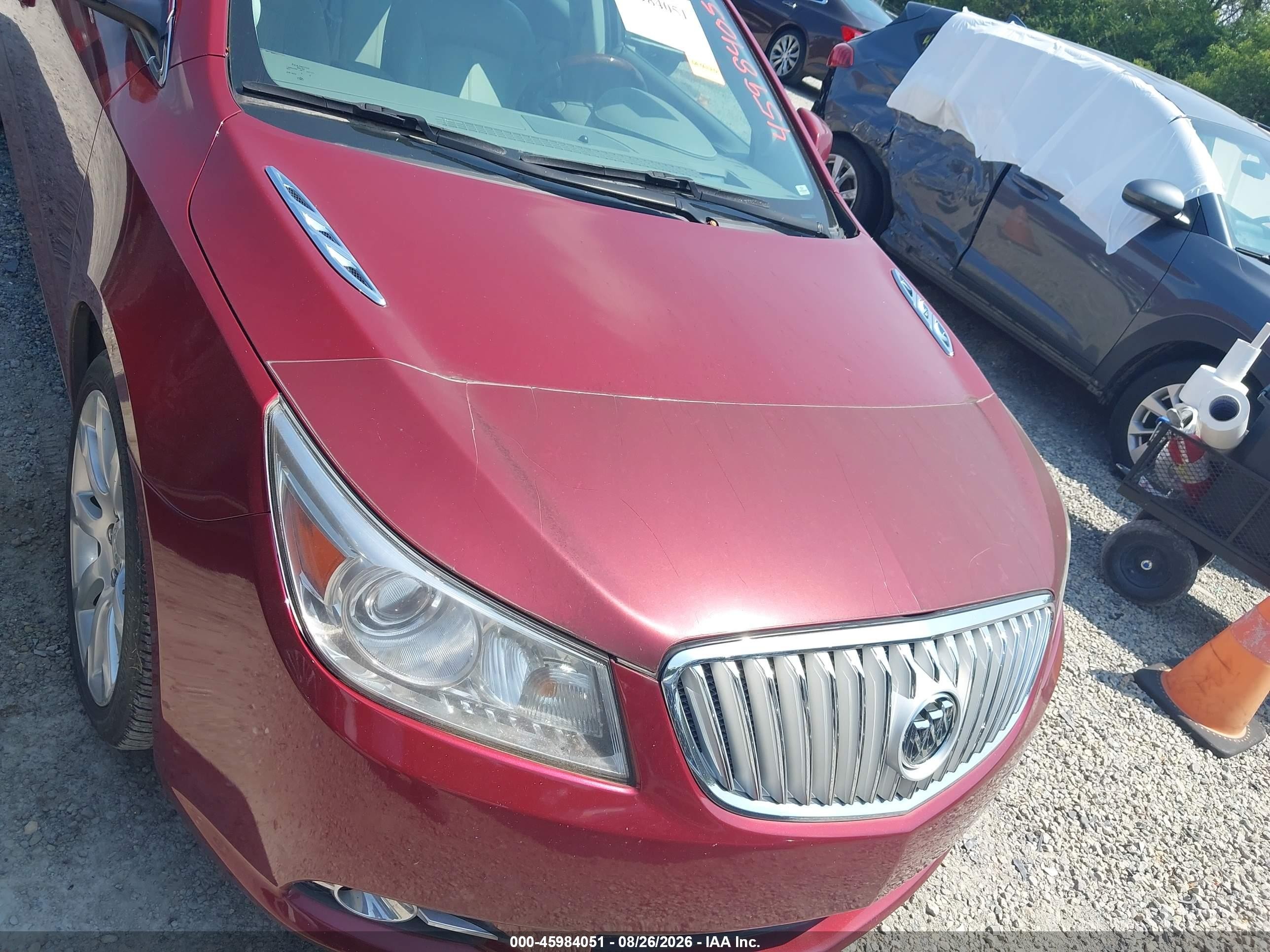 2011 Buick Lacrosse Cxs Maroon vin: 1G4GE5ED0BF122703