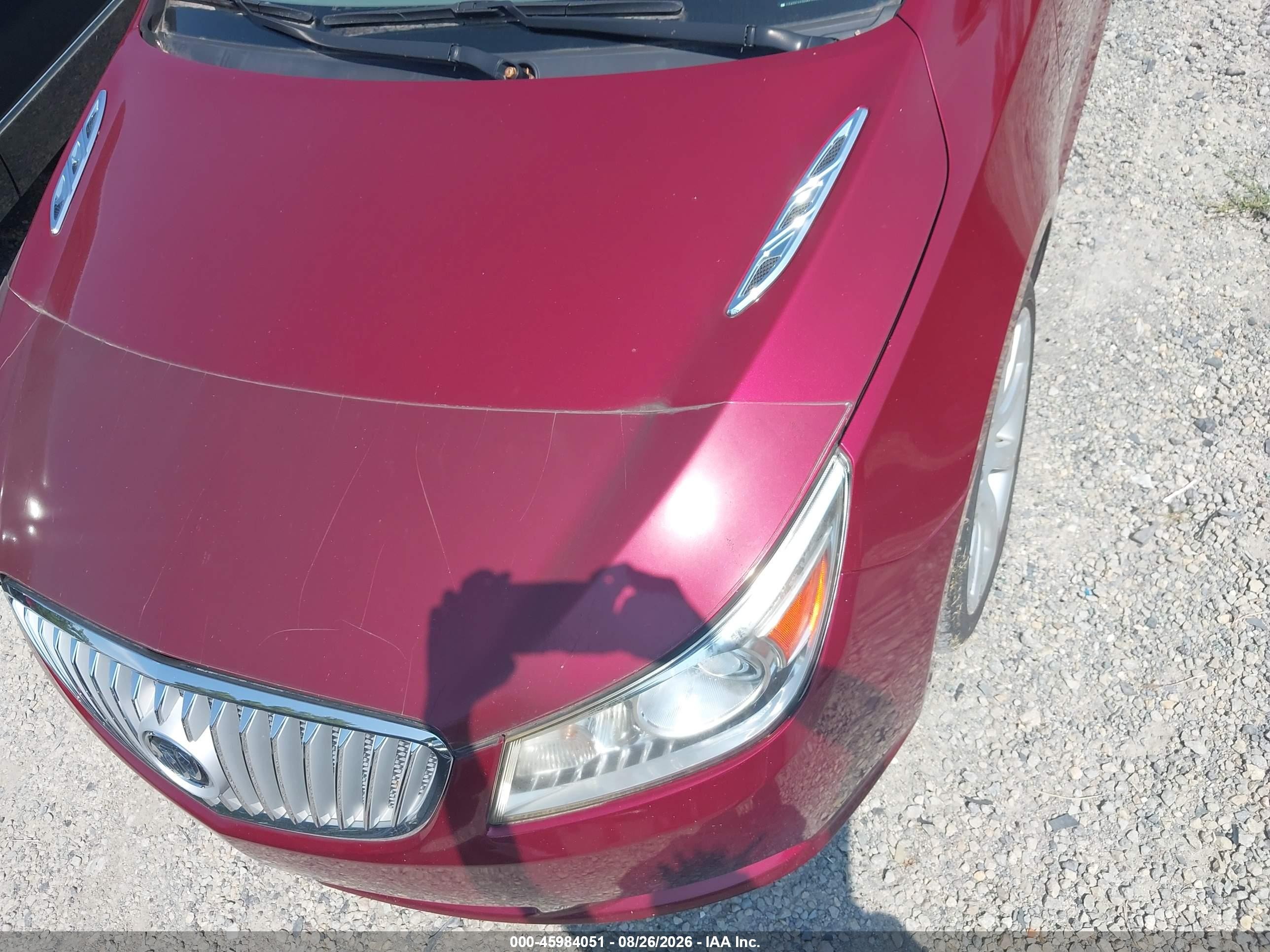2011 Buick Lacrosse Cxs Maroon vin: 1G4GE5ED0BF122703