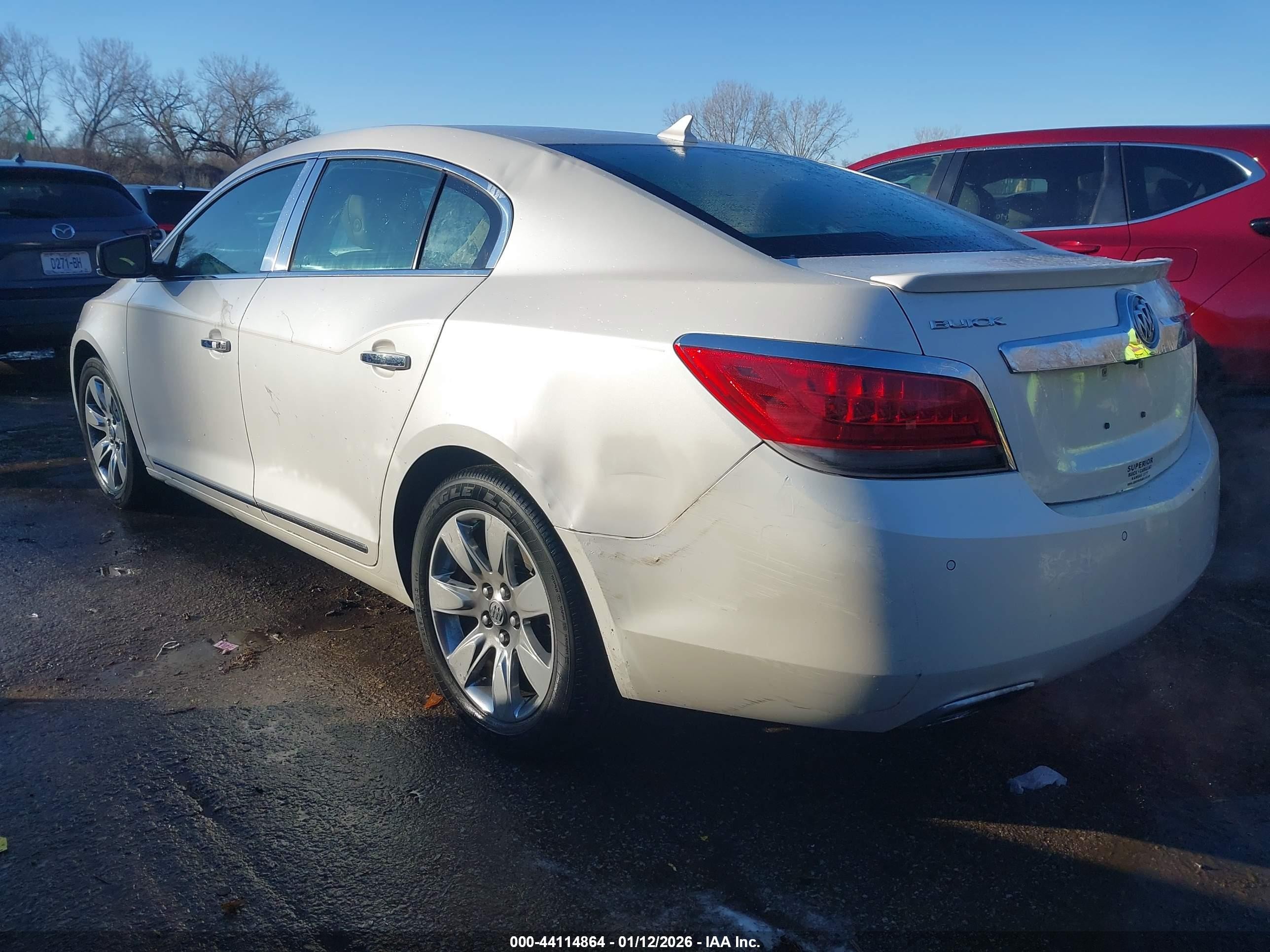 2011 Buick Lacrosse Cxs White vin: 1G4GE5ED6BF394558