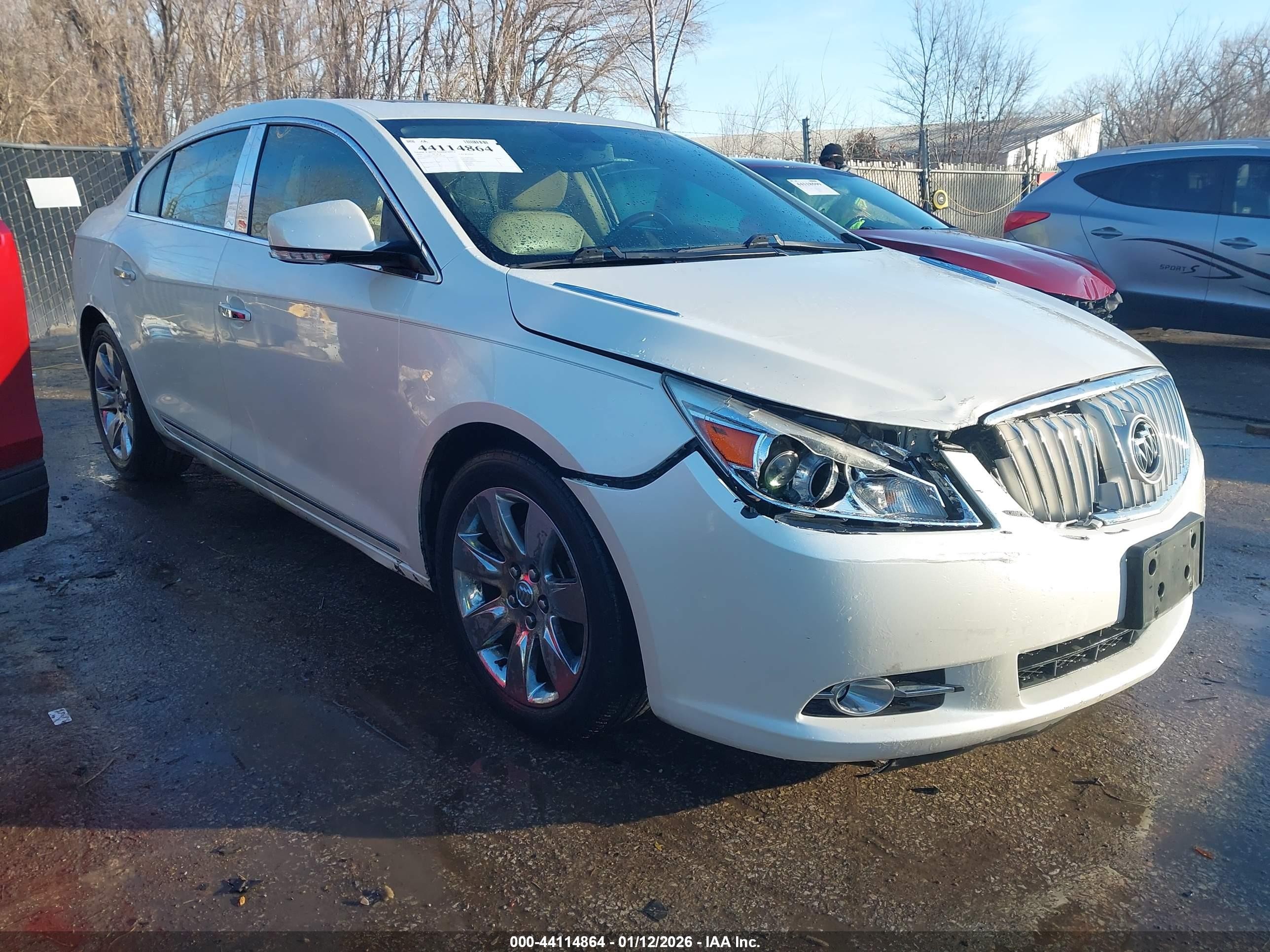 2011 Buick Lacrosse Cxs White vin: 1G4GE5ED6BF394558