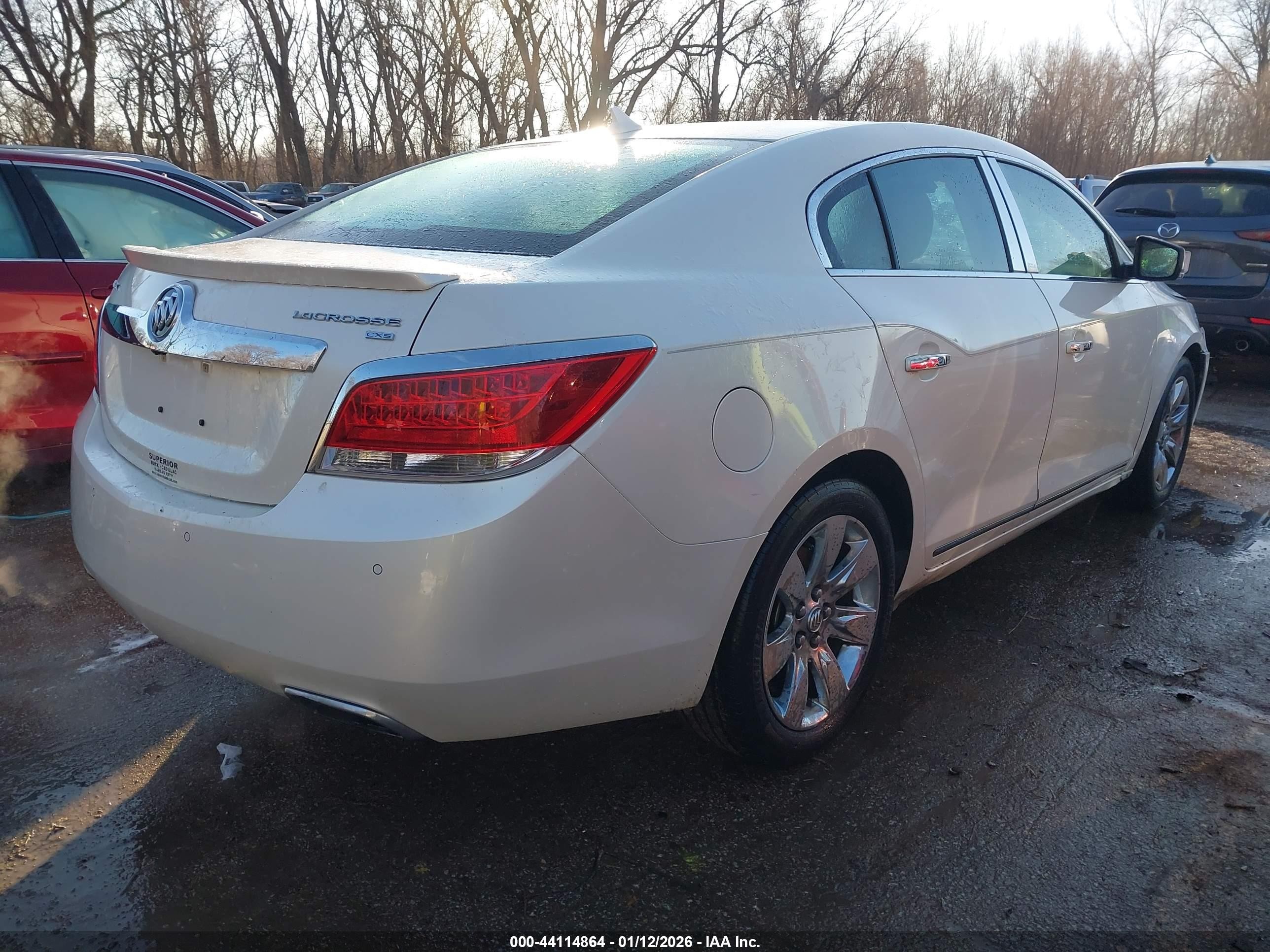 2011 Buick Lacrosse Cxs White vin: 1G4GE5ED6BF394558