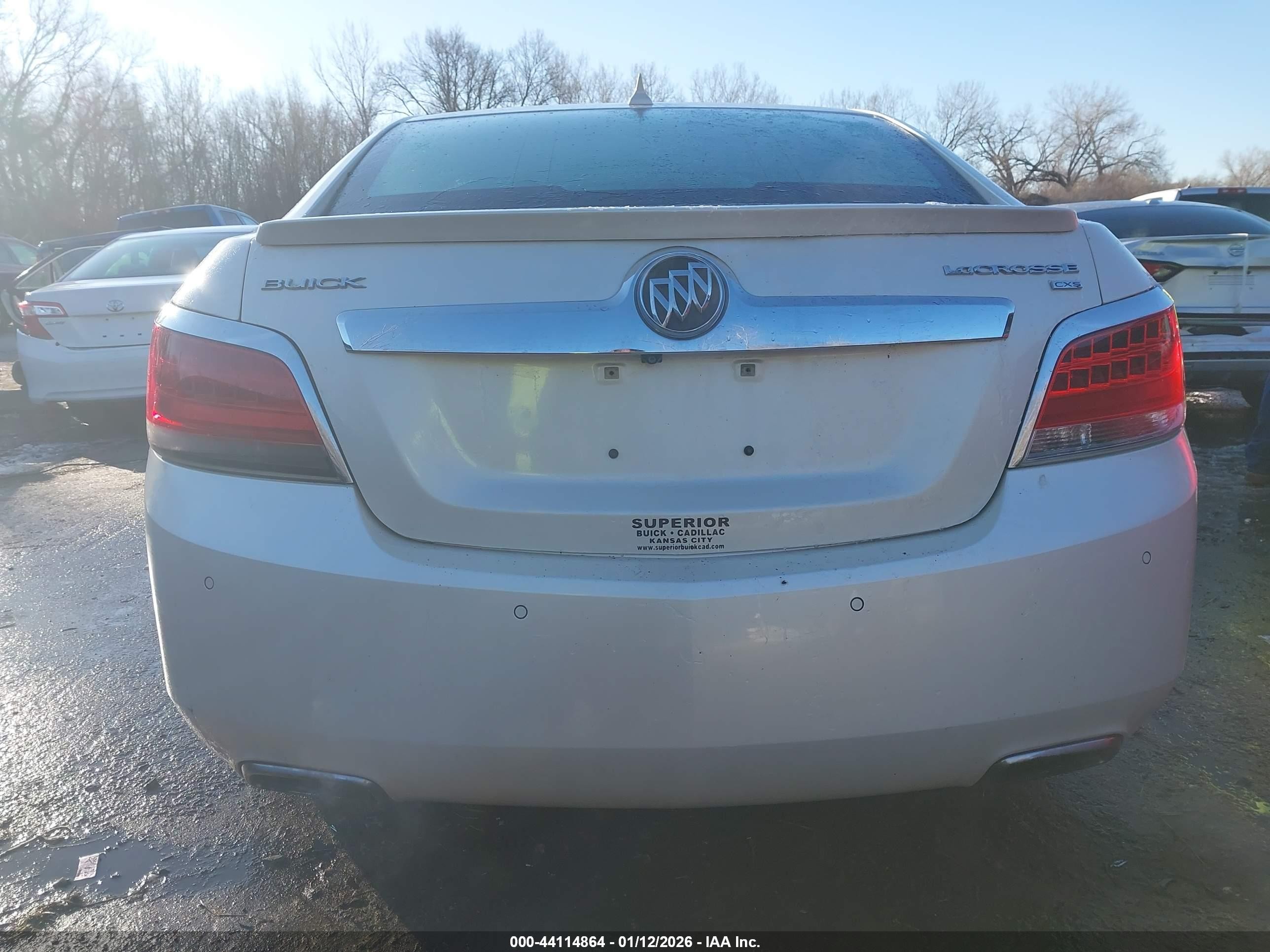 2011 Buick Lacrosse Cxs White vin: 1G4GE5ED6BF394558