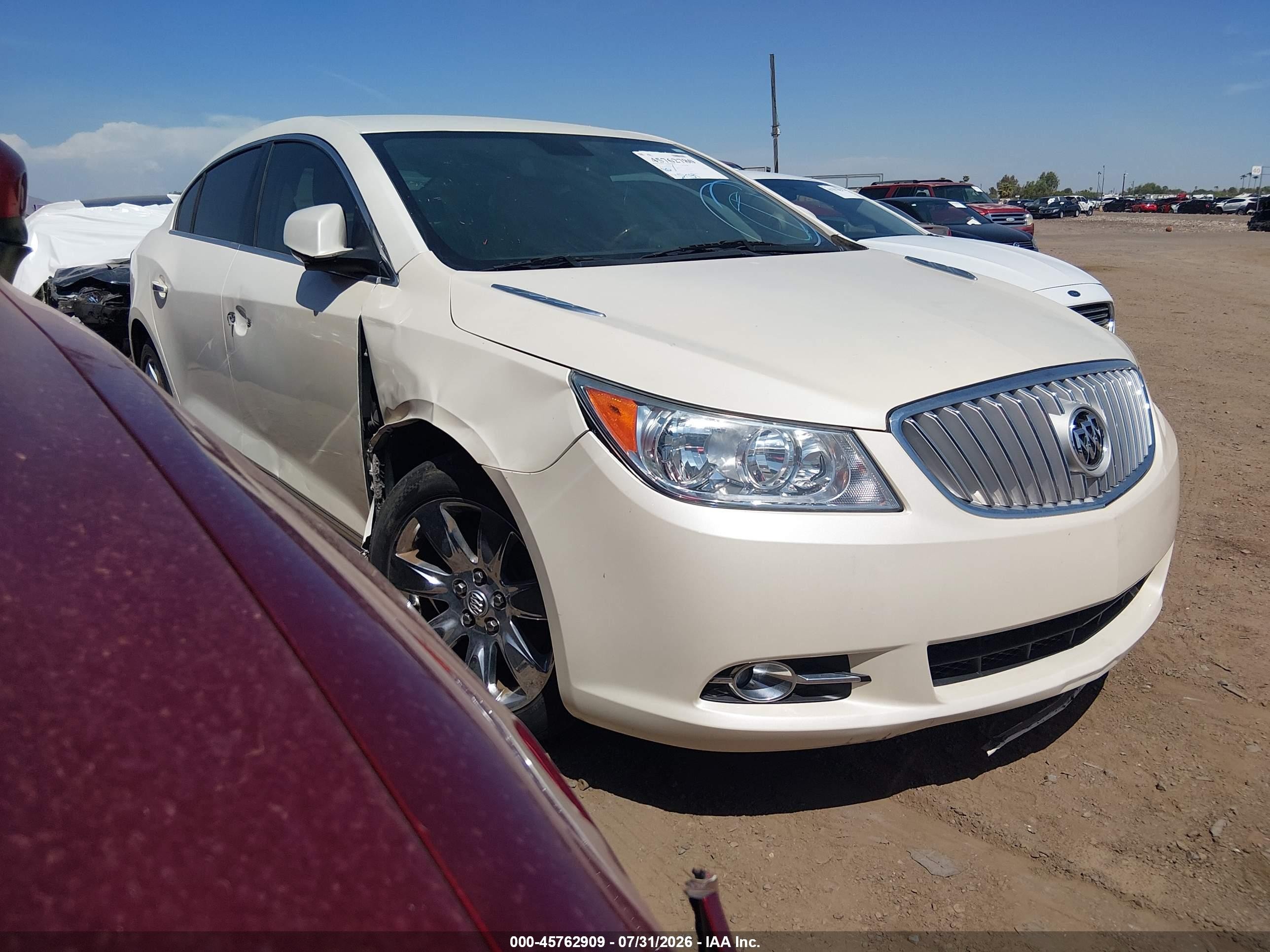2011 Buick Lacrosse Cxs Cream vin: 1G4GE5ED8BF195009