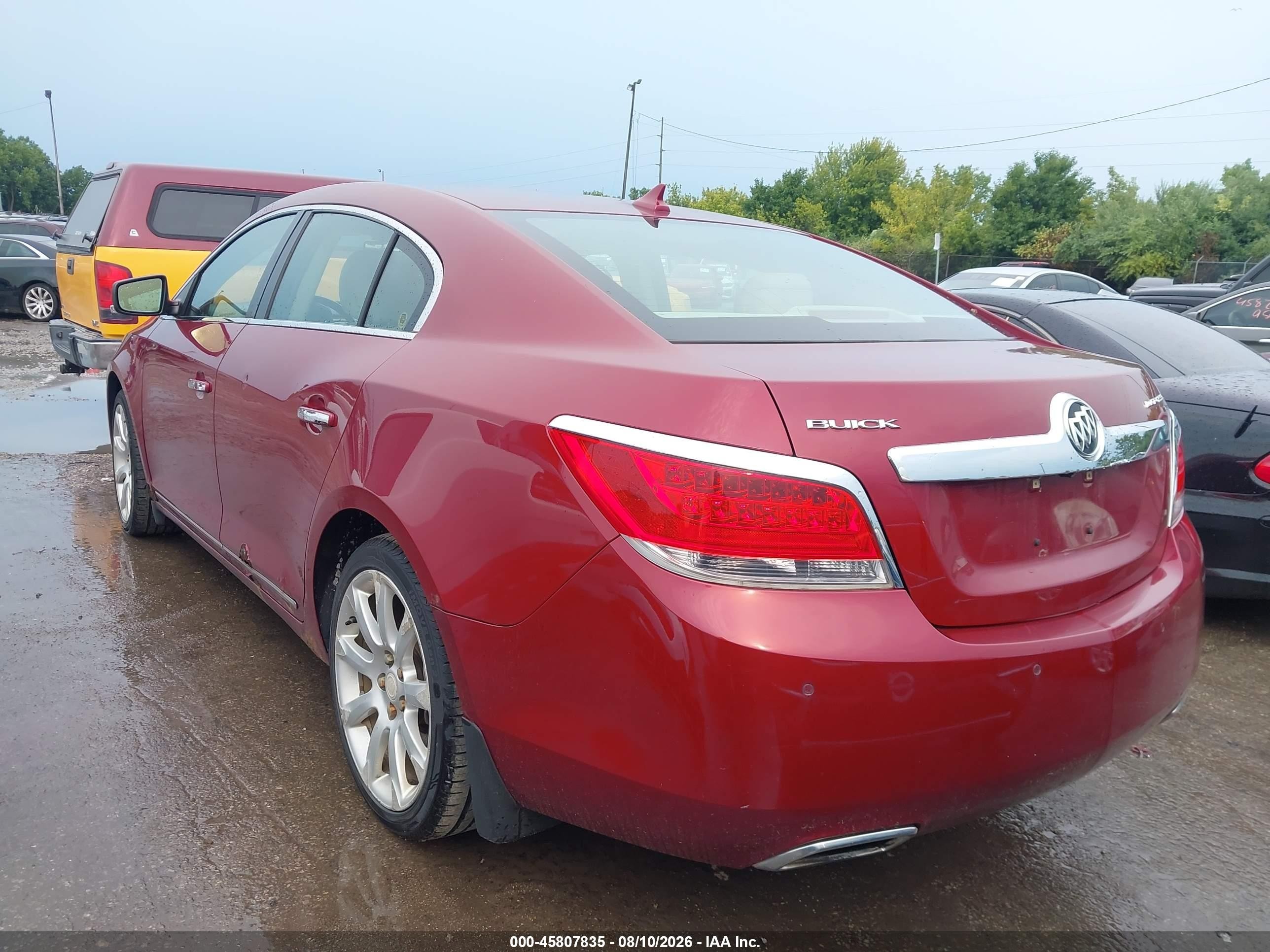2011 Buick Lacrosse Cxs Red vin: 1G4GE5ED9BF291697