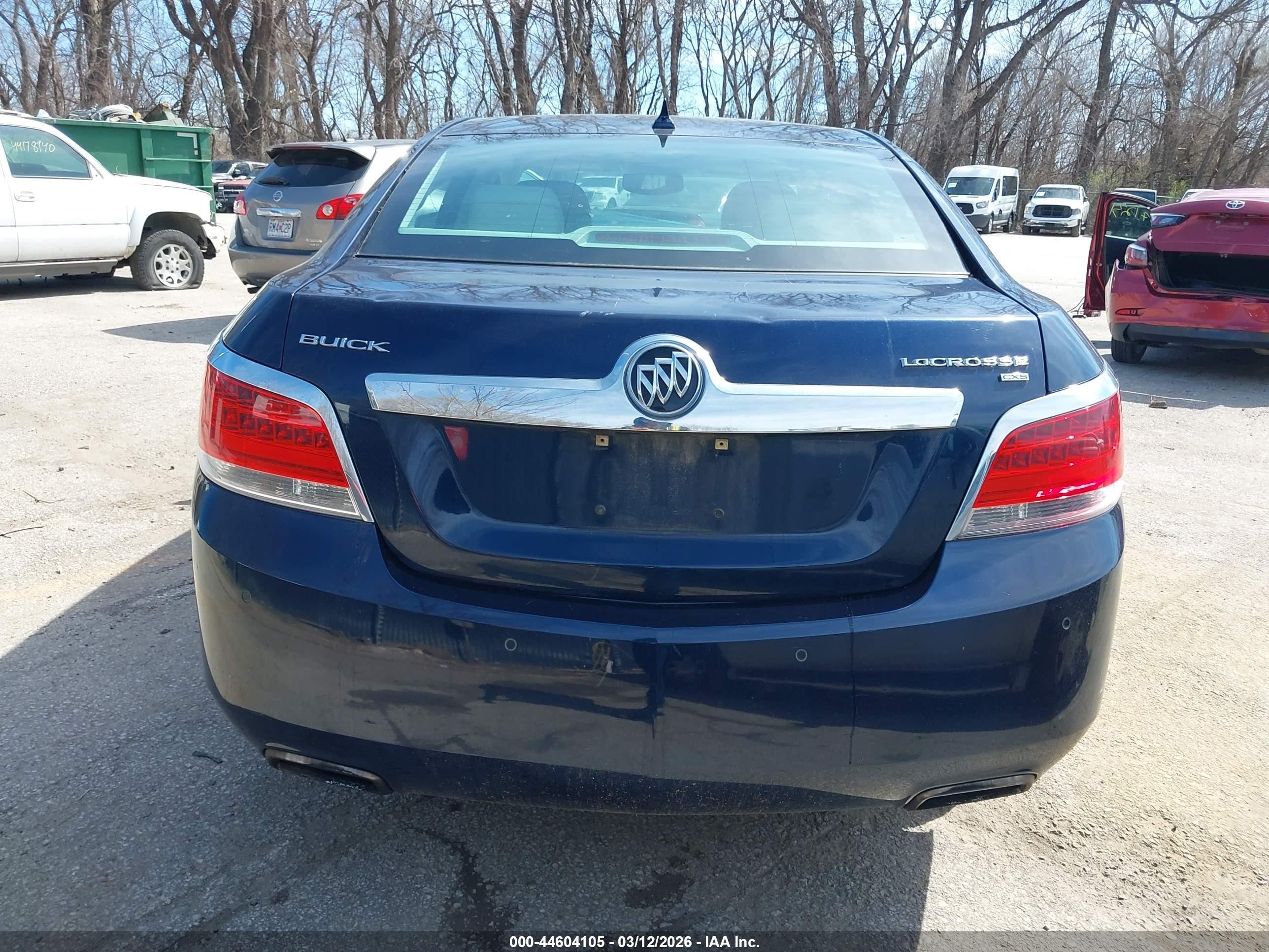 2010 Buick Lacrosse Cxs Navy vin: 1G4GE5EV1AF154325